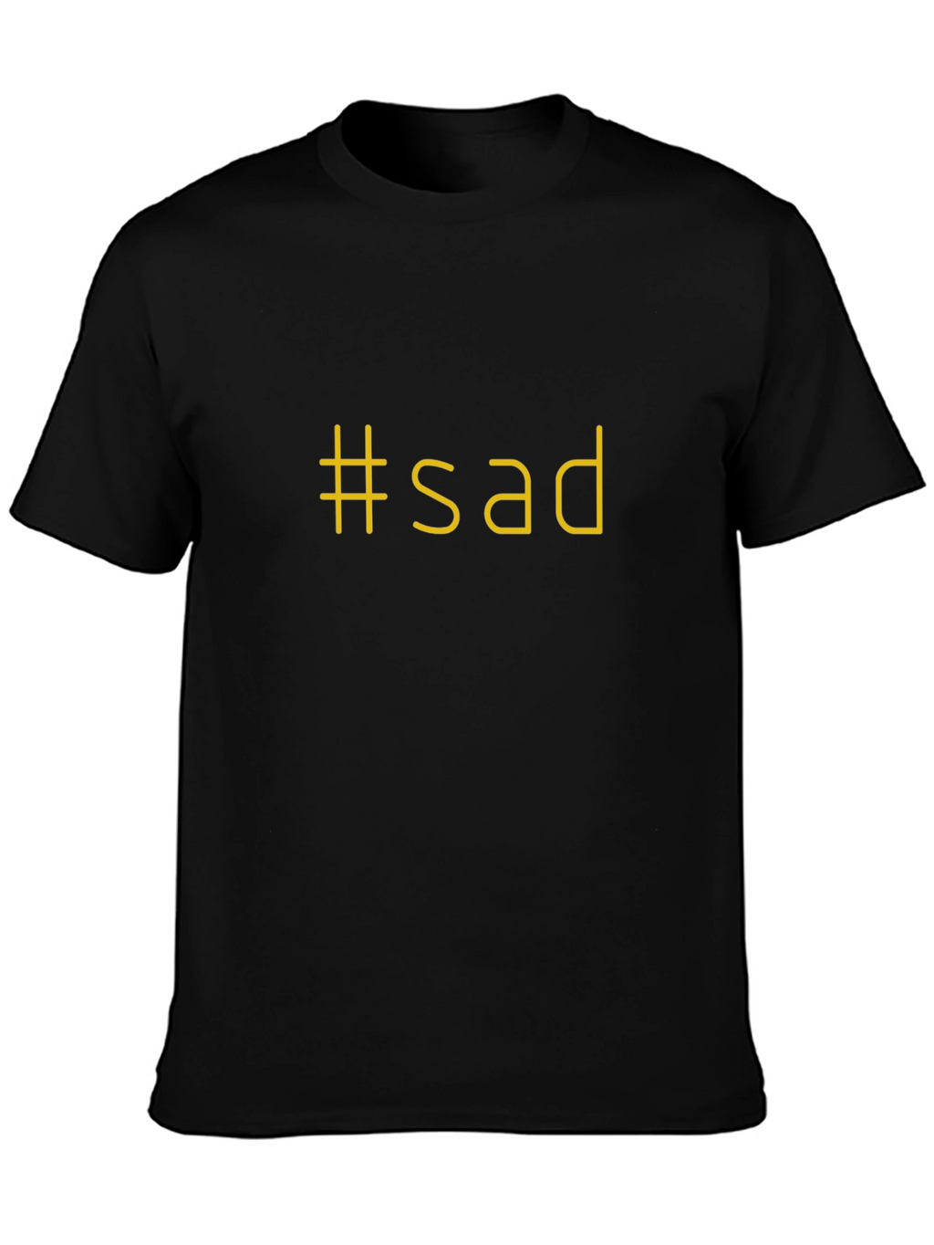 #sad Graphic Black T-Shirt - Express Yourself