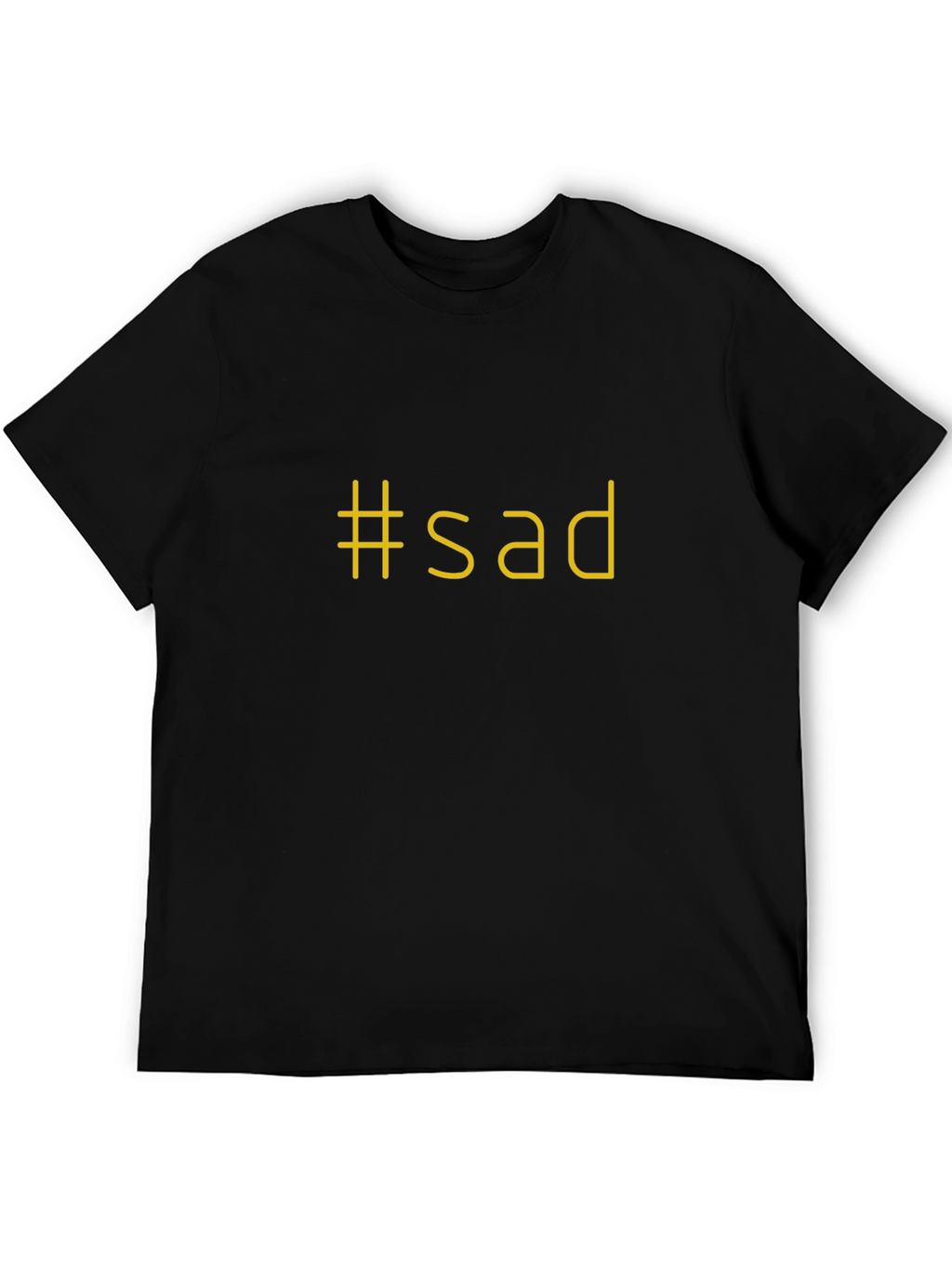 #sad Graphic Black T-Shirt - Express Yourself