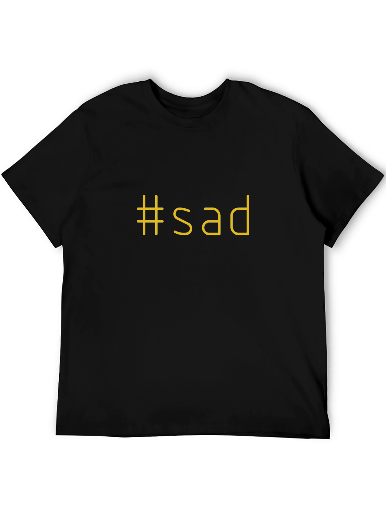 #sad Graphic Black T-Shirt - Express Yourself
