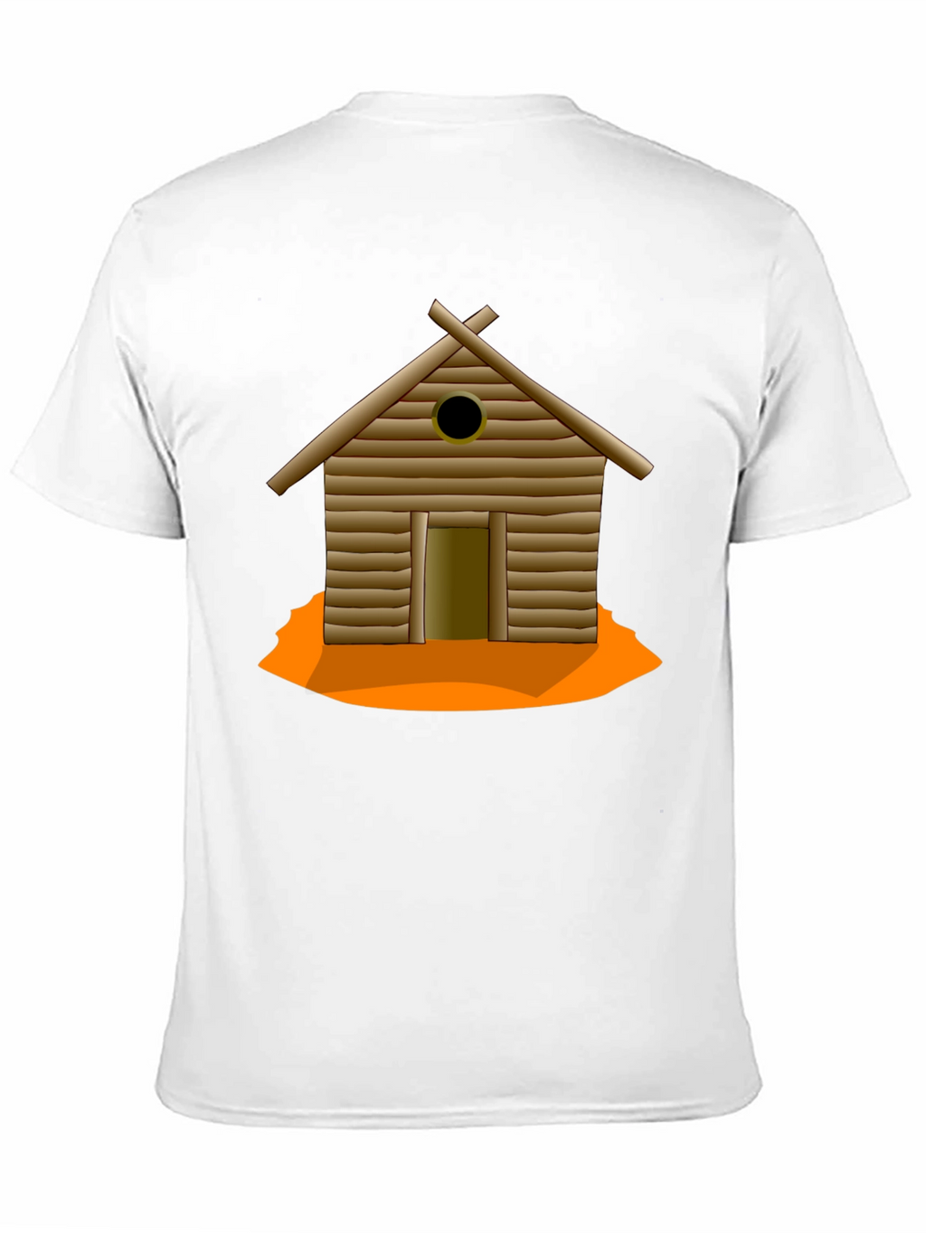 Rustic Cabin Graphic Tee - Black Cotton T-Shirt