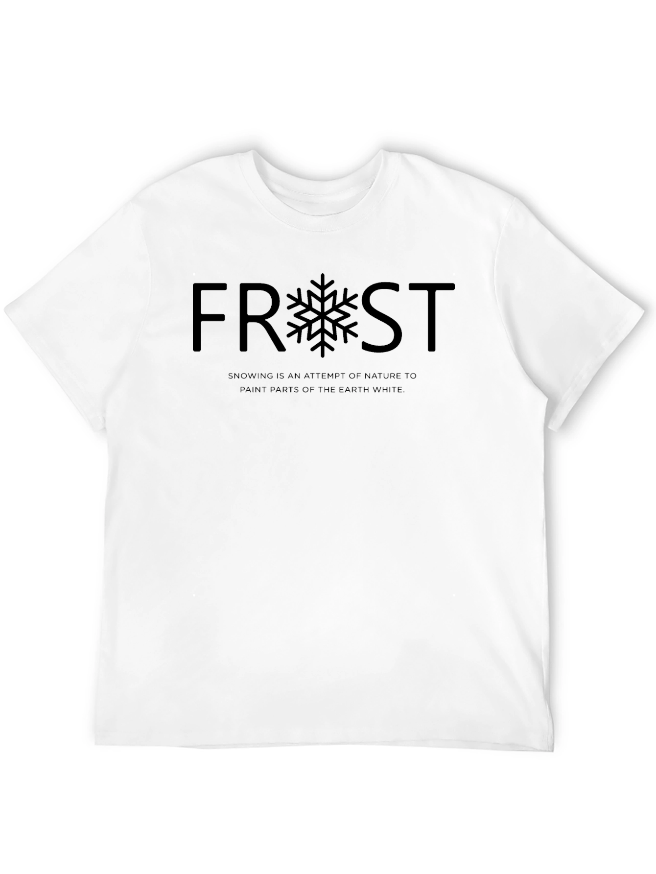 Frost Snowflake Graphic Tee - Winter Statement Shirt