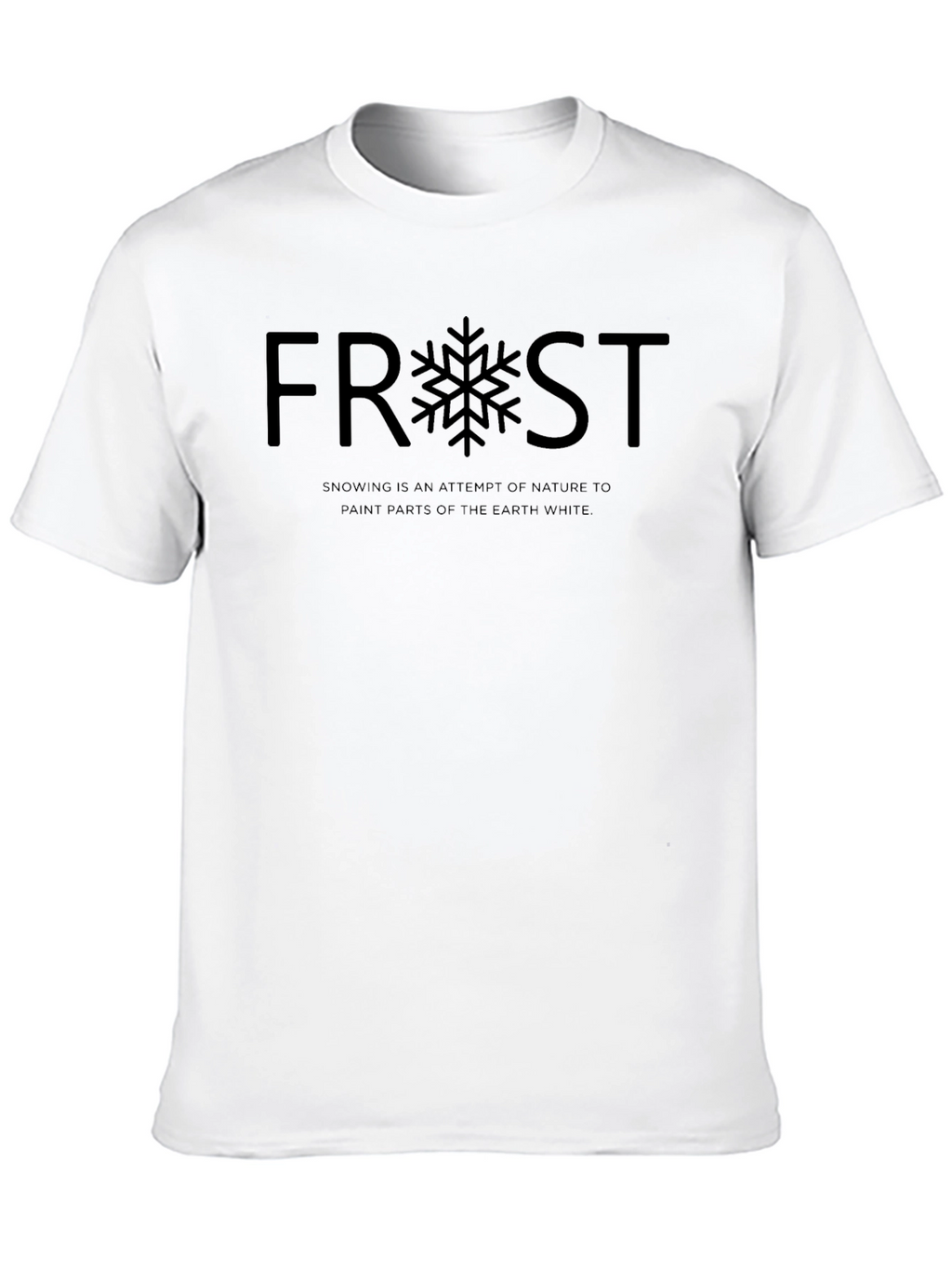 Frost Snowflake Graphic Tee - Winter Statement Shirt