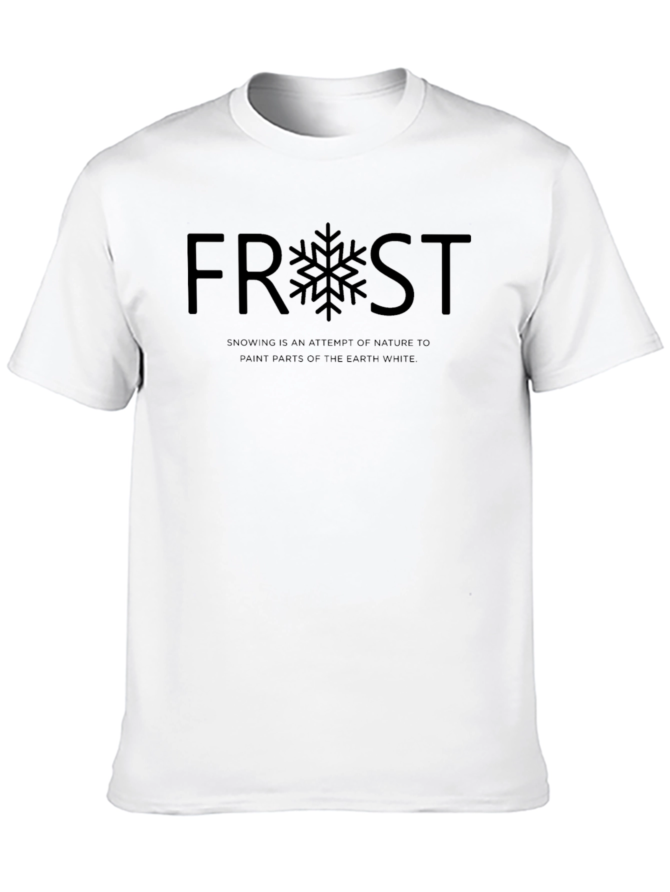 Frost Snowflake Graphic Tee - Winter Statement Shirt