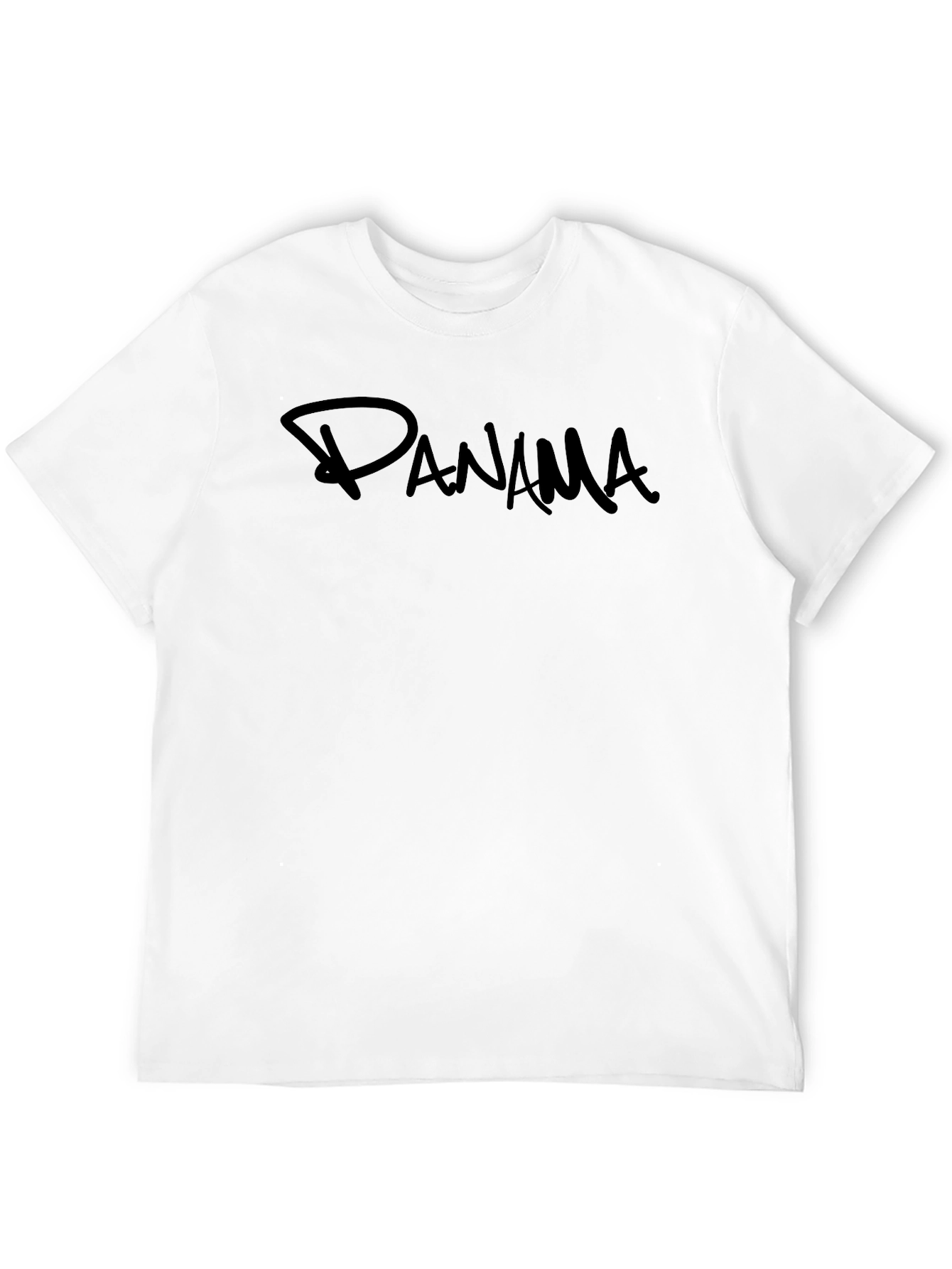 Panama T-Shirt - Black Crew Neck Tee