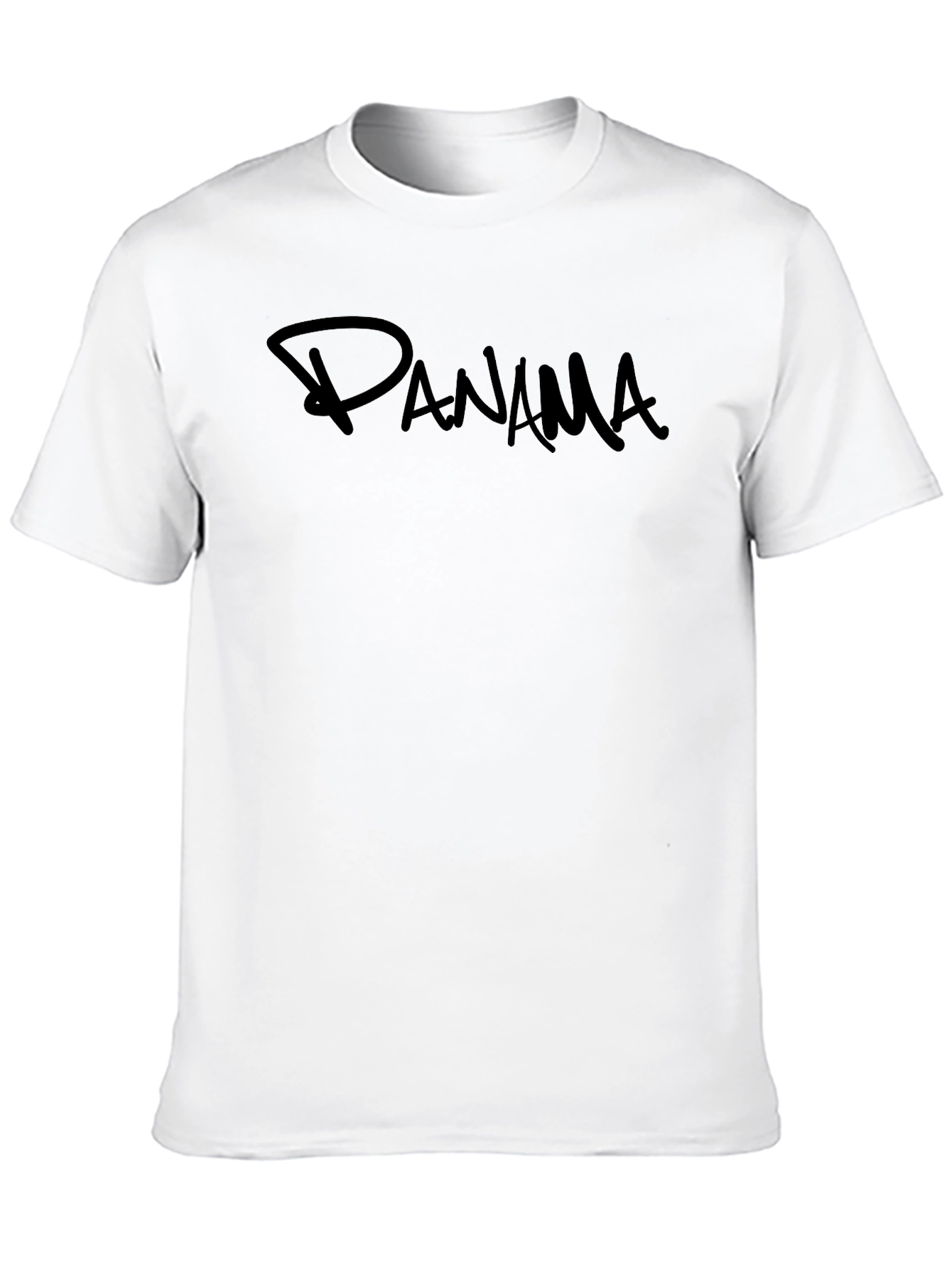 Panama T-Shirt - Black Crew Neck Tee