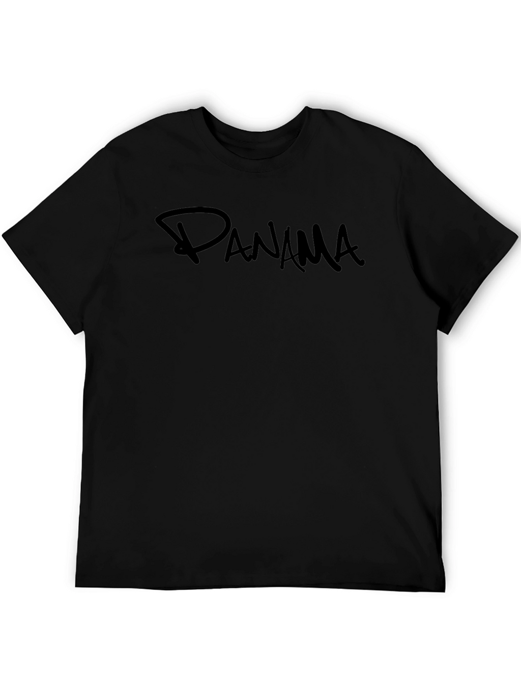 Panama T-Shirt - Black Crew Neck Tee
