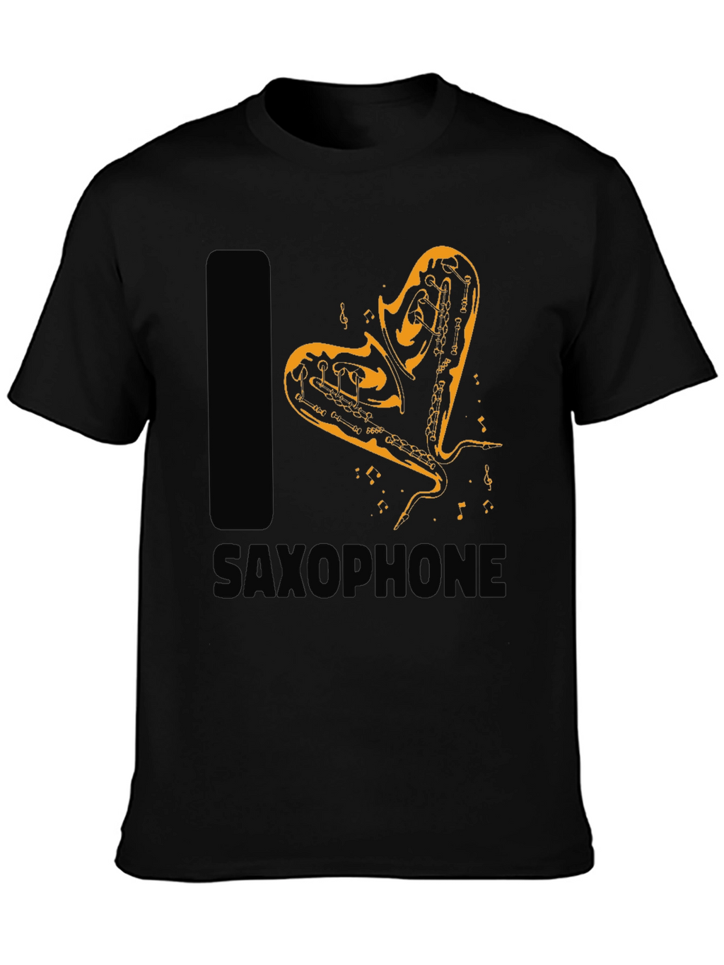 I Love Saxophone Graphic T-Shirt - Musician Apparel