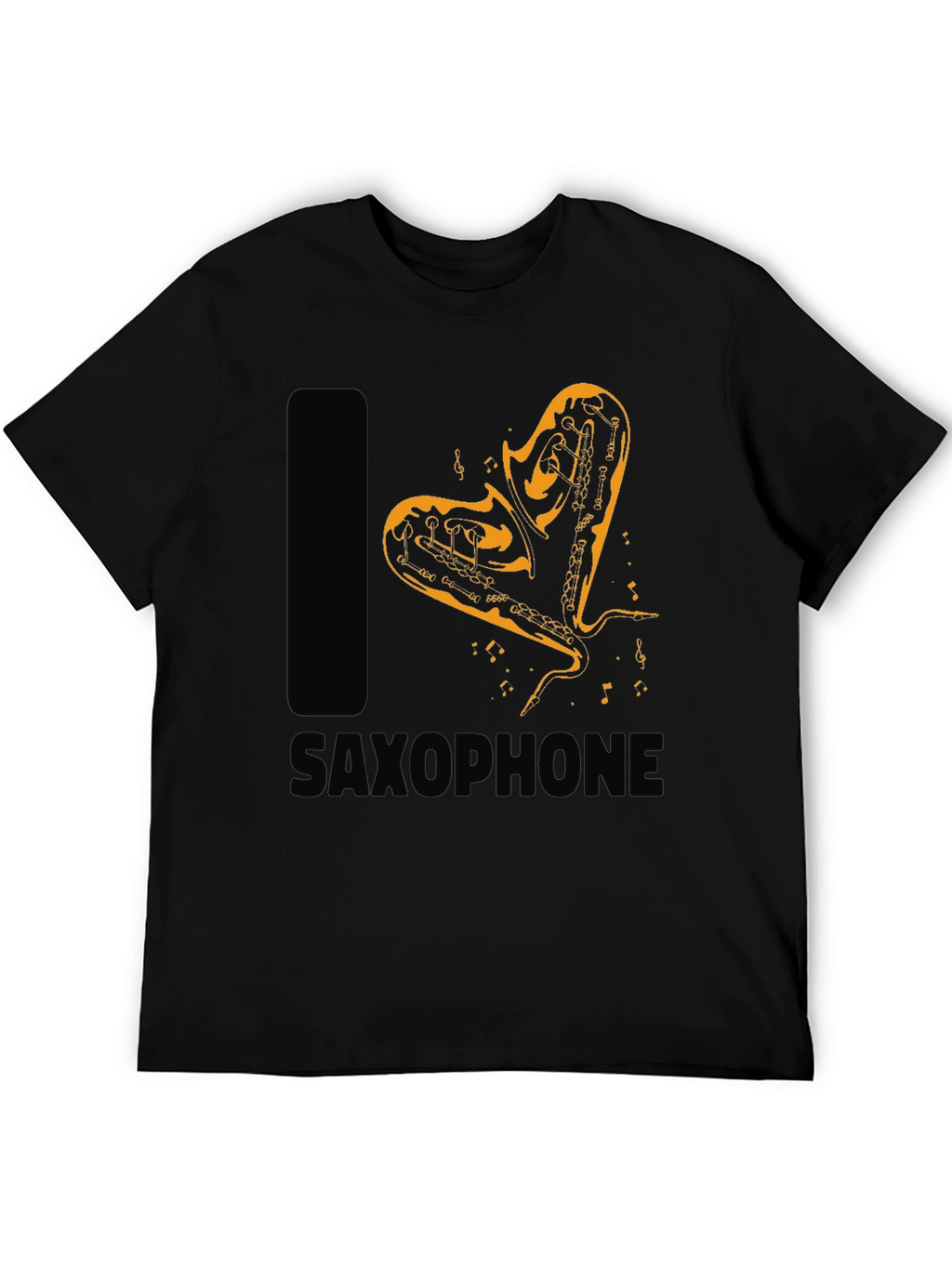 I Love Saxophone Graphic T-Shirt - Musician Apparel