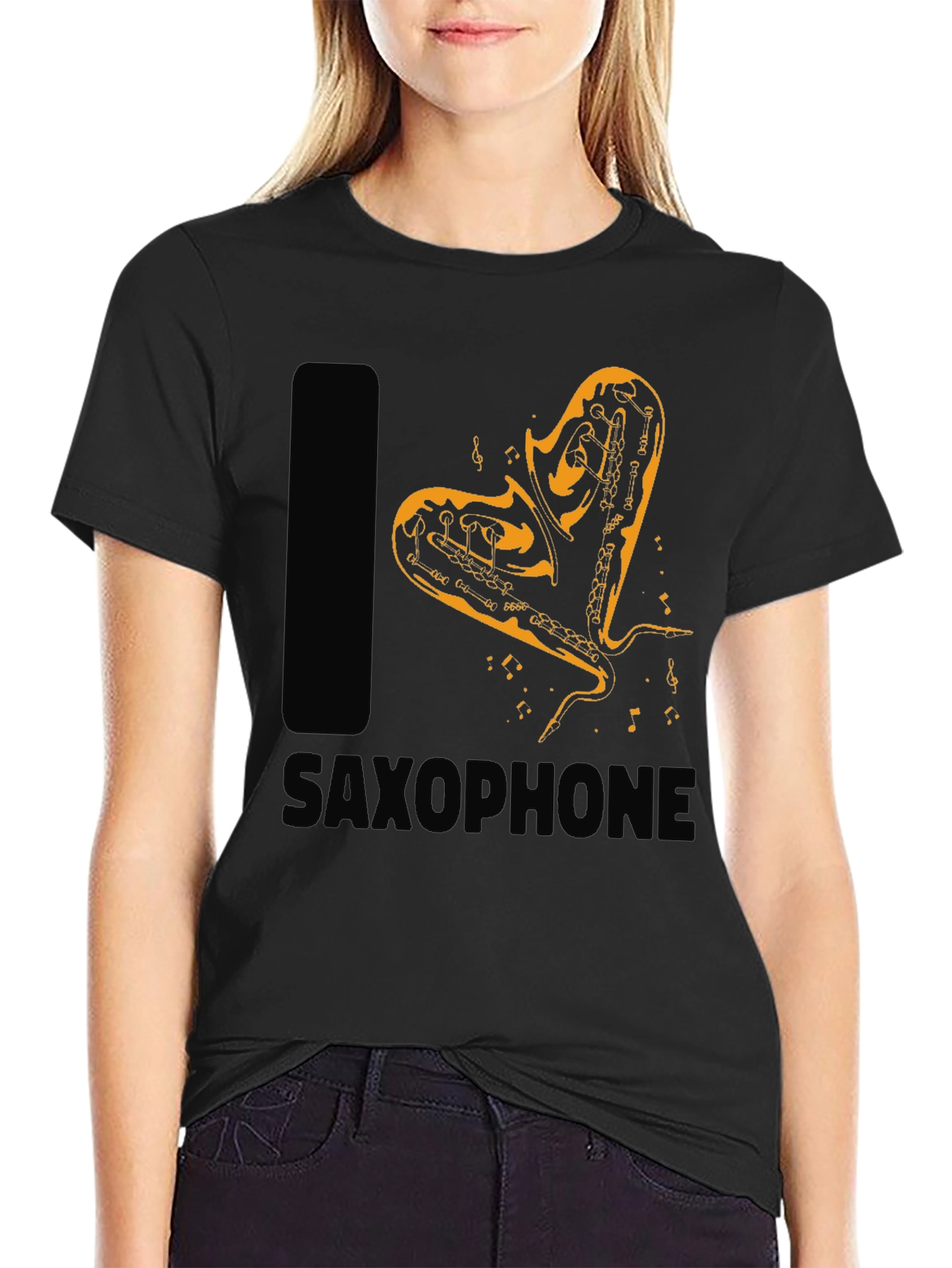 I Love Saxophone Graphic T-Shirt - Musician Apparel