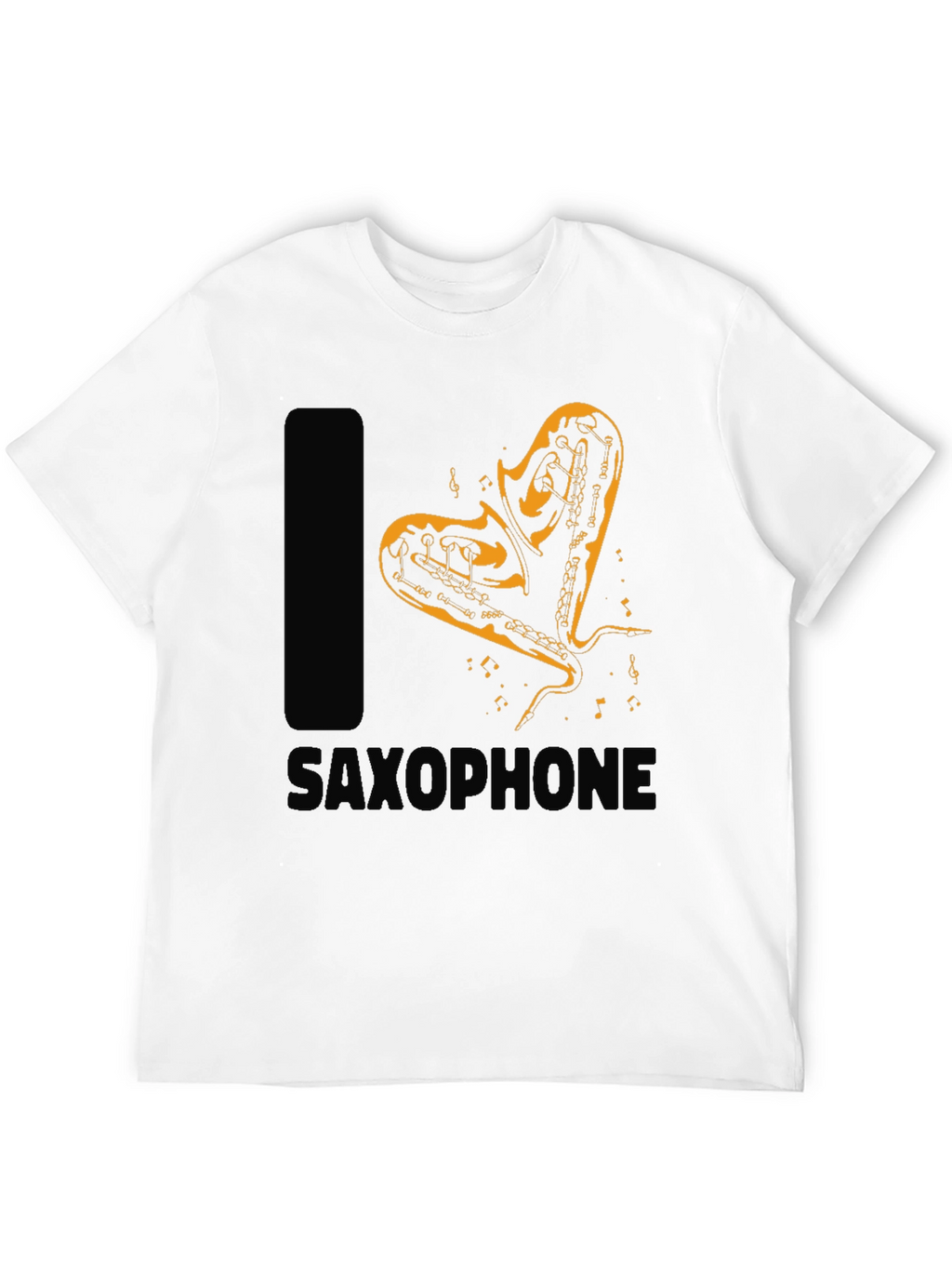 I Love Saxophone Graphic T-Shirt - Musician Apparel