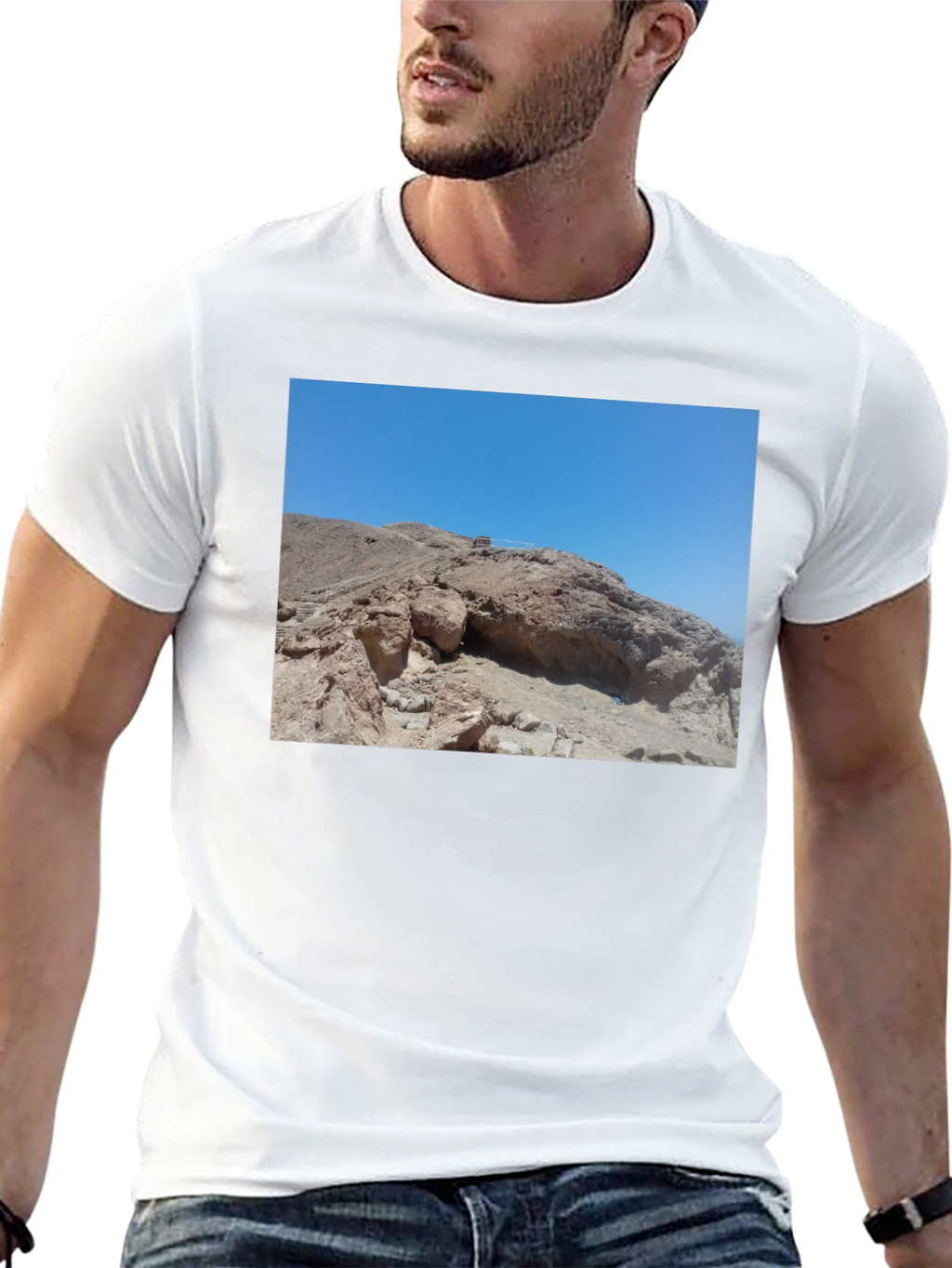 Rocky Desert Scene Black T-Shirt