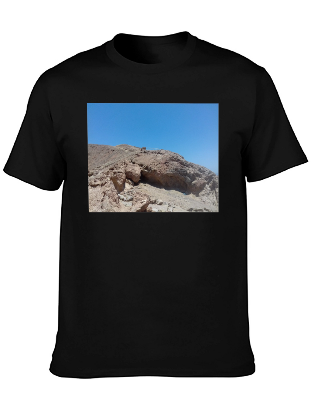 Rocky Desert Scene Black T-Shirt