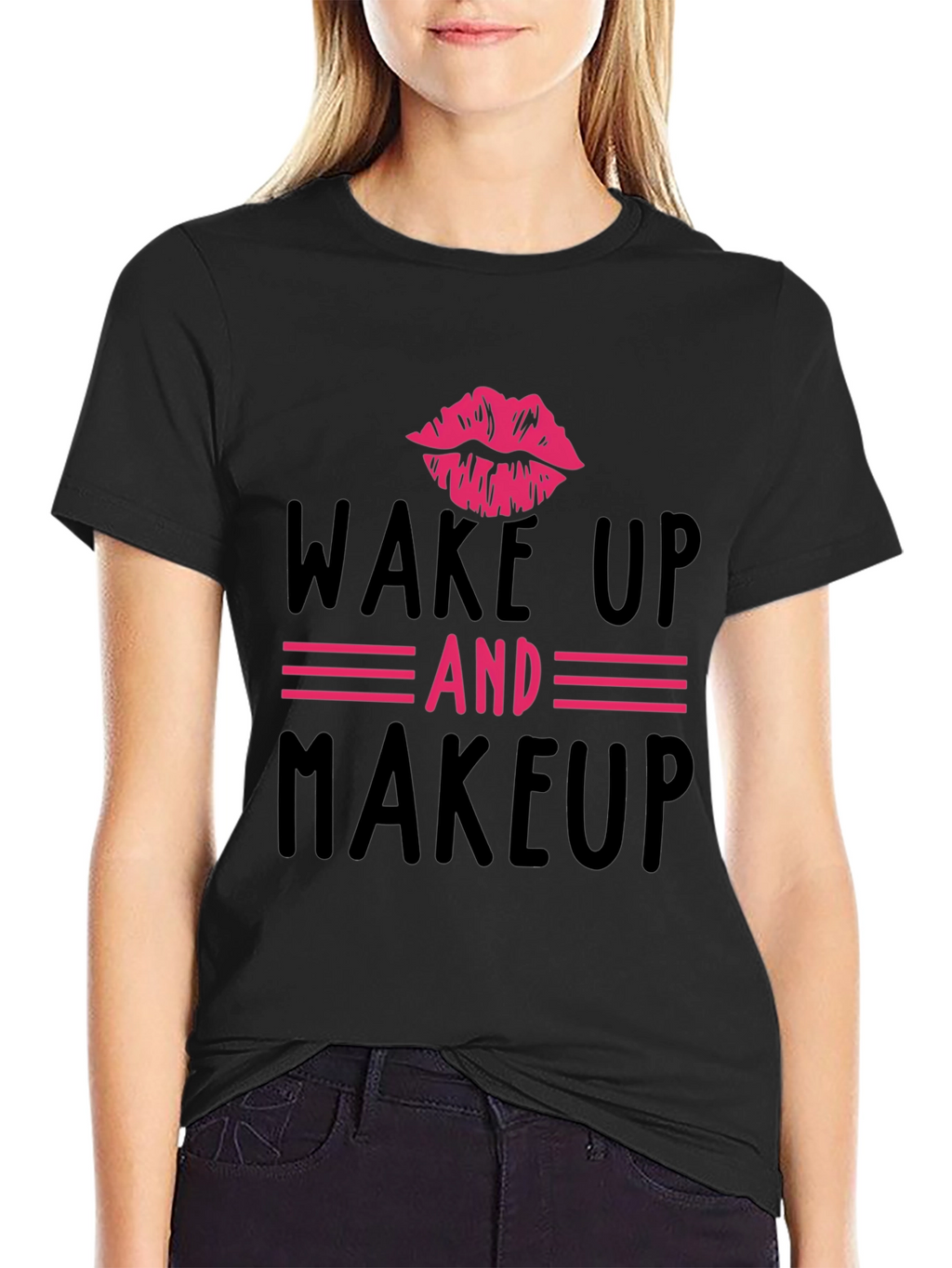 Wake Up & Makeup Graphic Tee