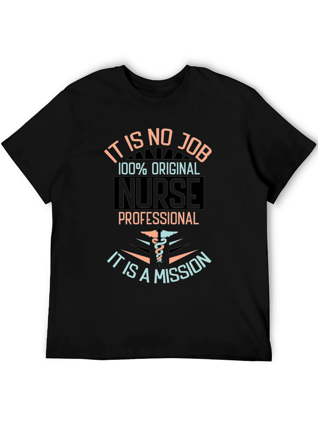 Original Nurse Mission Black Graphic T-Shirt