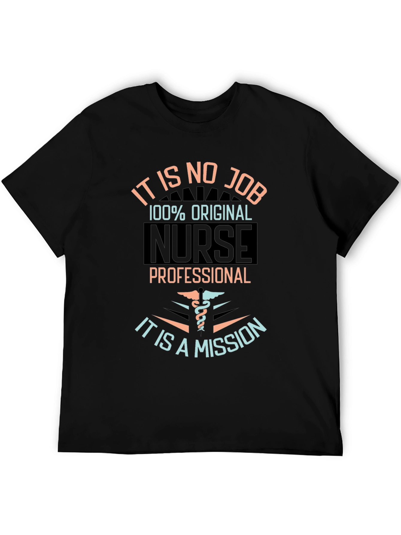 Original Nurse Mission Black Graphic T-Shirt