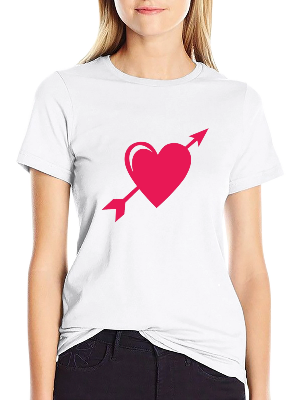 Heart and Arrow Graphic Tee - Black T-Shirt