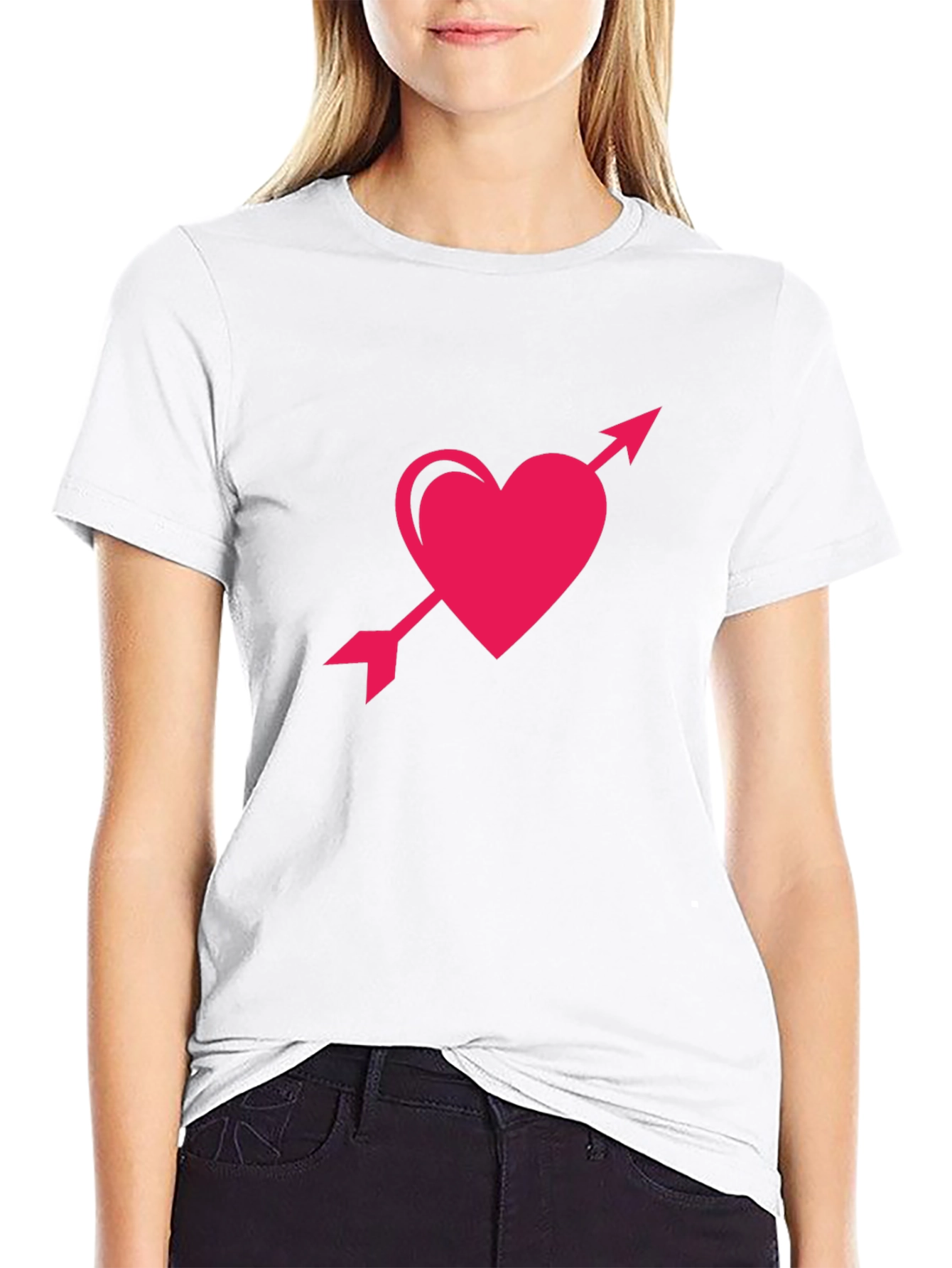 Heart and Arrow Graphic Tee - Black T-Shirt