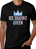 Ice Skating Queen T-Shirt - Stylish Graphic Tee