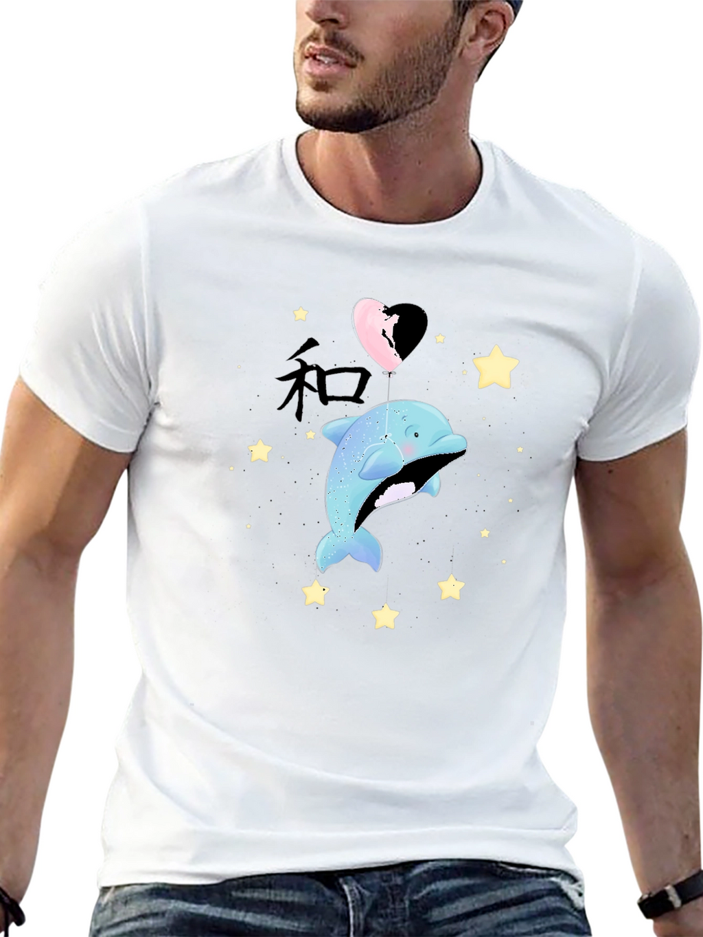 Cute Dolphin Graphic Tee - Stylish Comfort