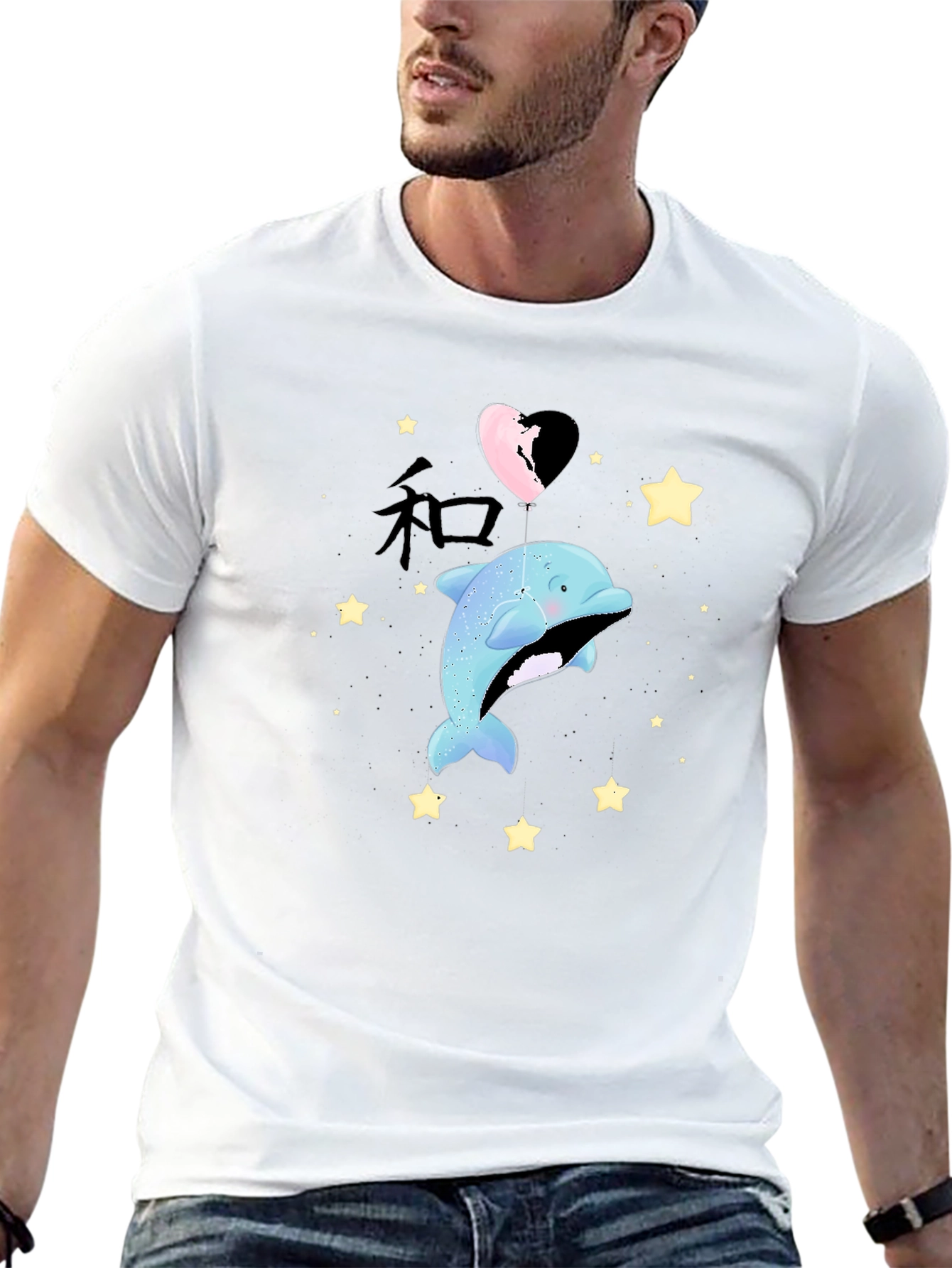Cute Dolphin Graphic Tee - Stylish Comfort