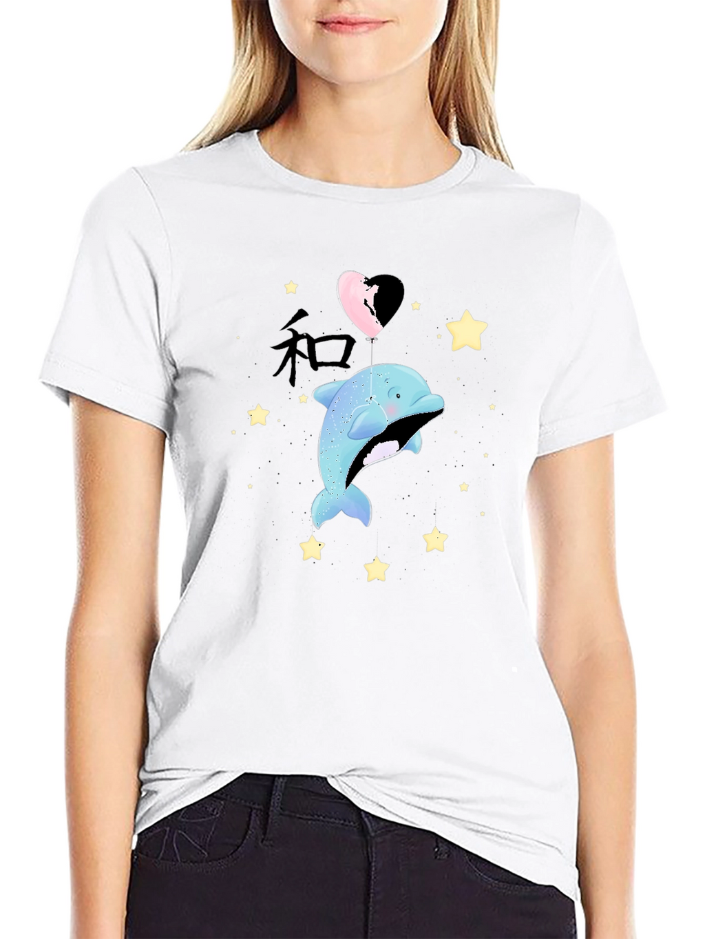 Cute Dolphin Graphic Tee - Stylish Comfort
