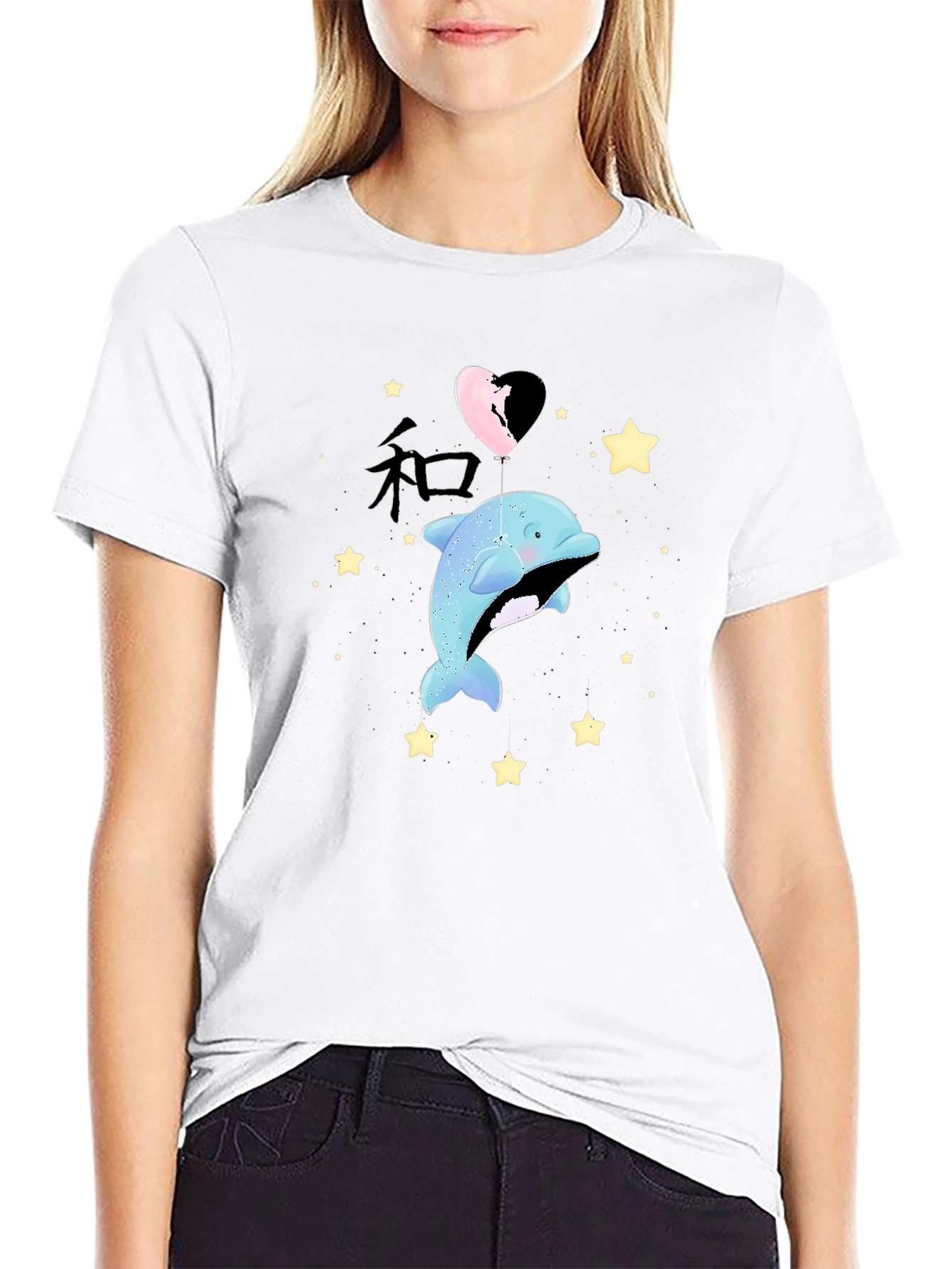Cute Dolphin Graphic Tee - Stylish Comfort