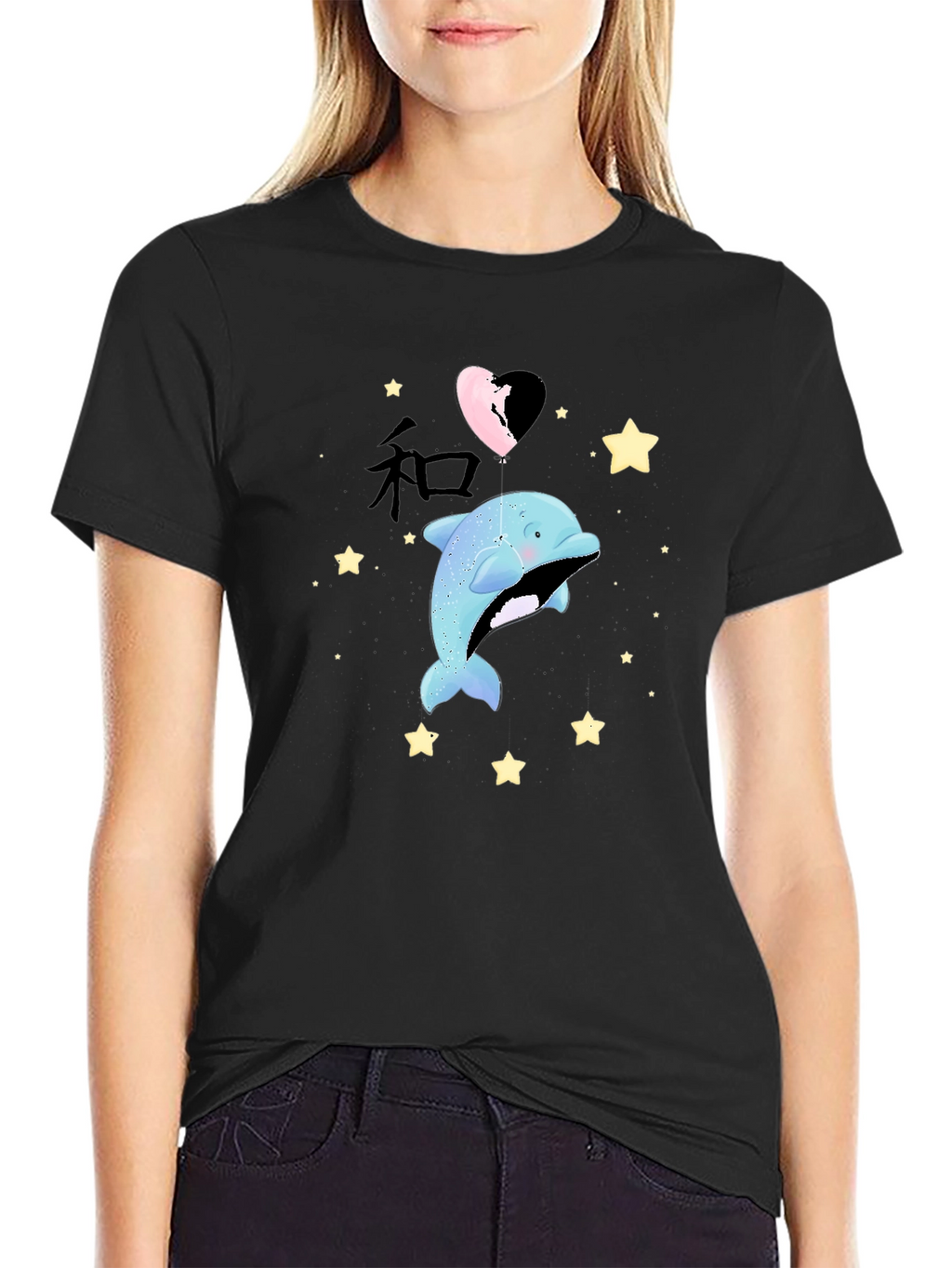 Cute Dolphin Graphic Tee - Stylish Comfort