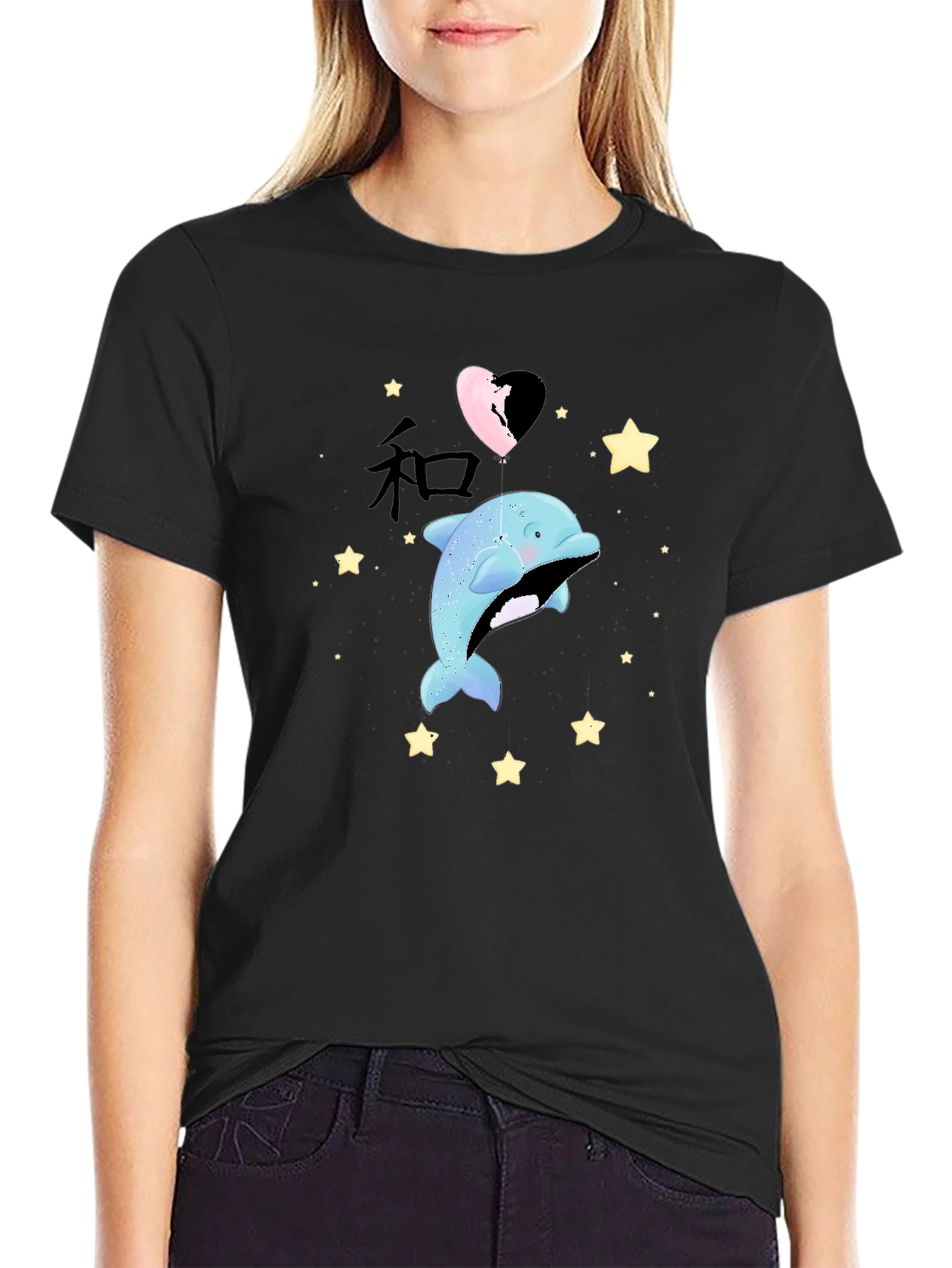 Cute Dolphin Graphic Tee - Stylish Comfort