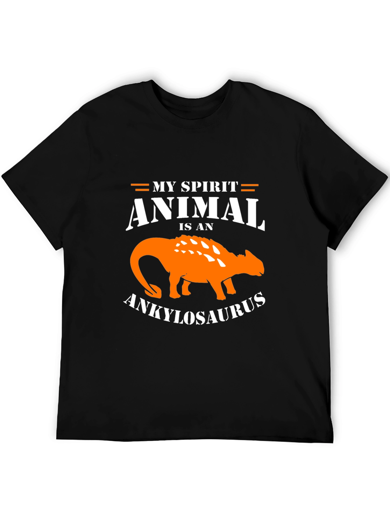 Ankylosaurus Spirit Animal Graphic Tee - Black
