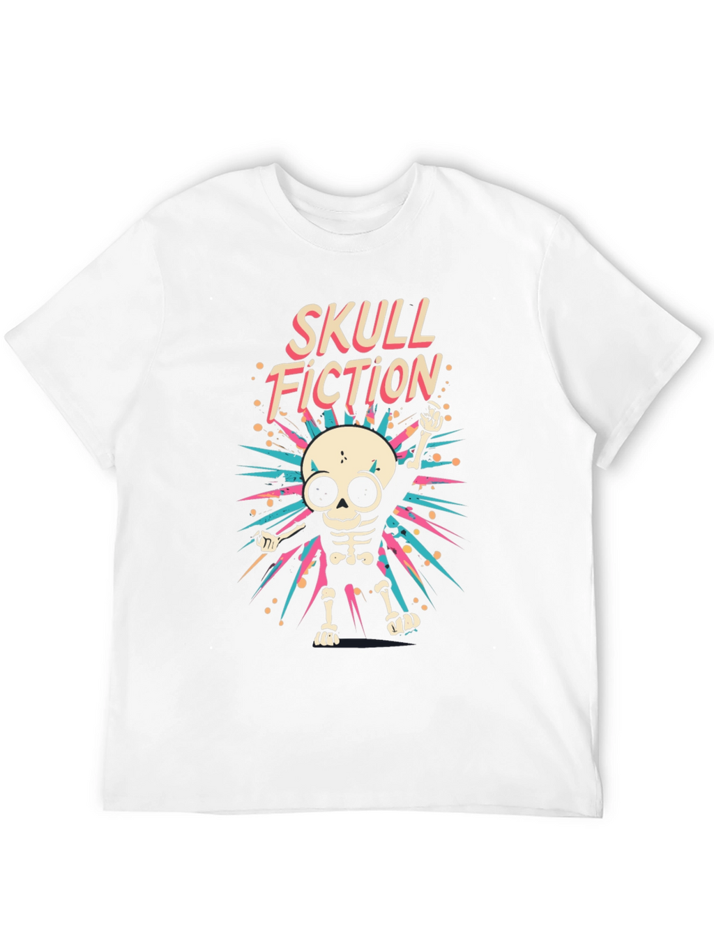 Skull Fiction Graphic Tee - Mens Black T-Shirt