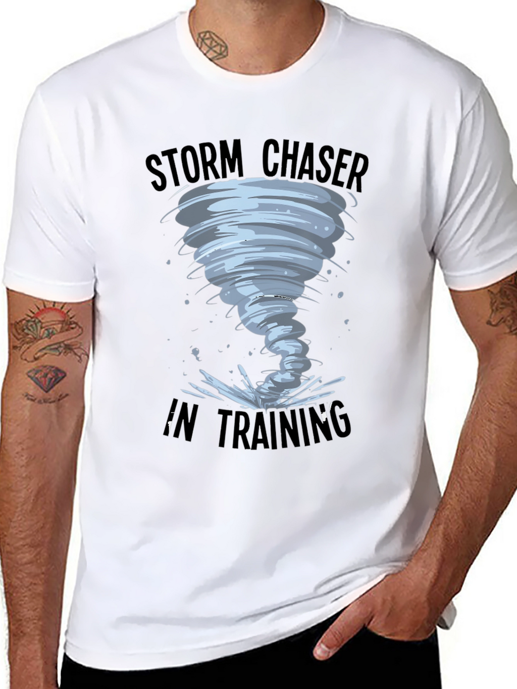 Storm Chaser in Training Black T-Shirt