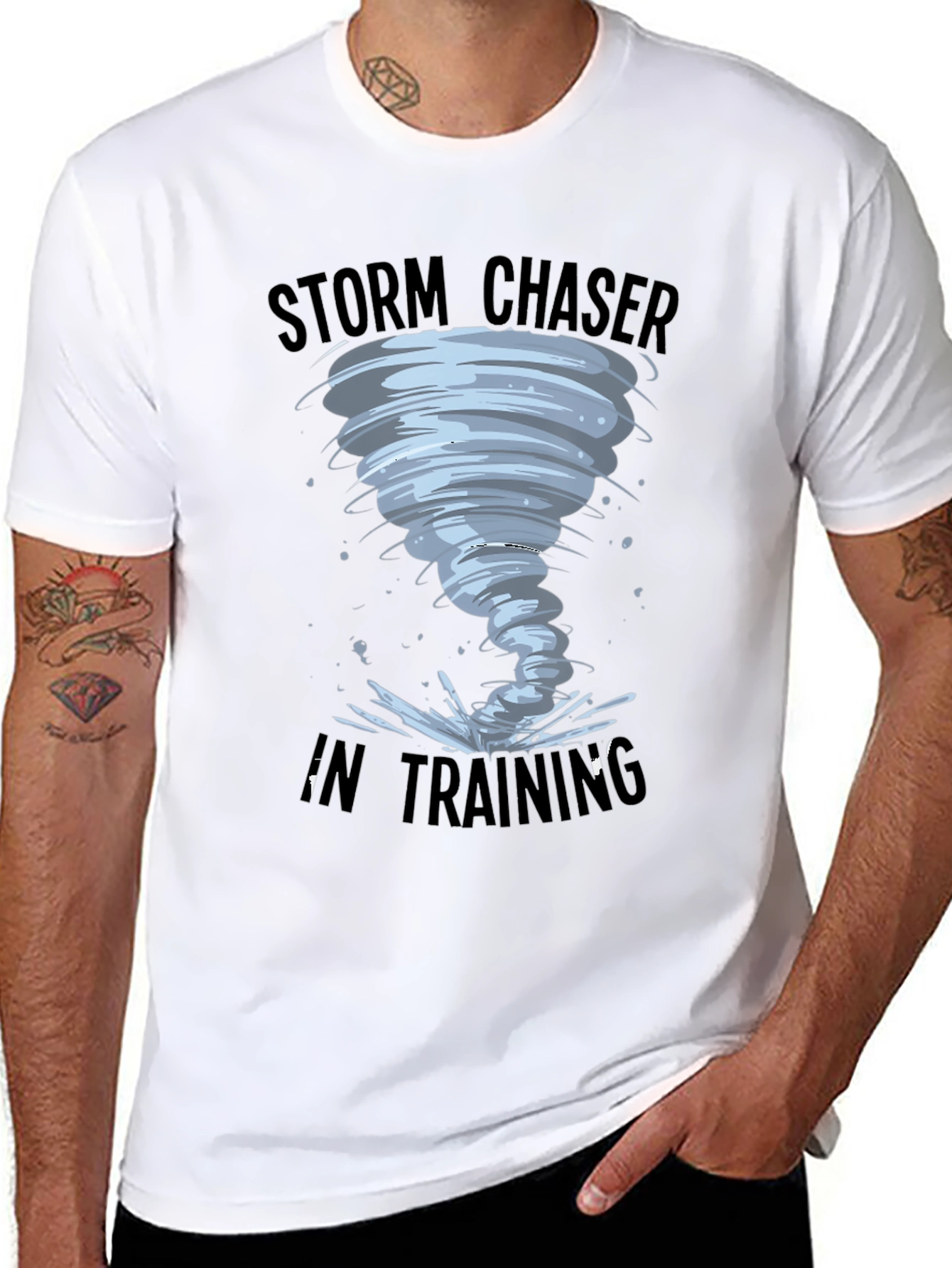 Storm Chaser in Training Black T-Shirt