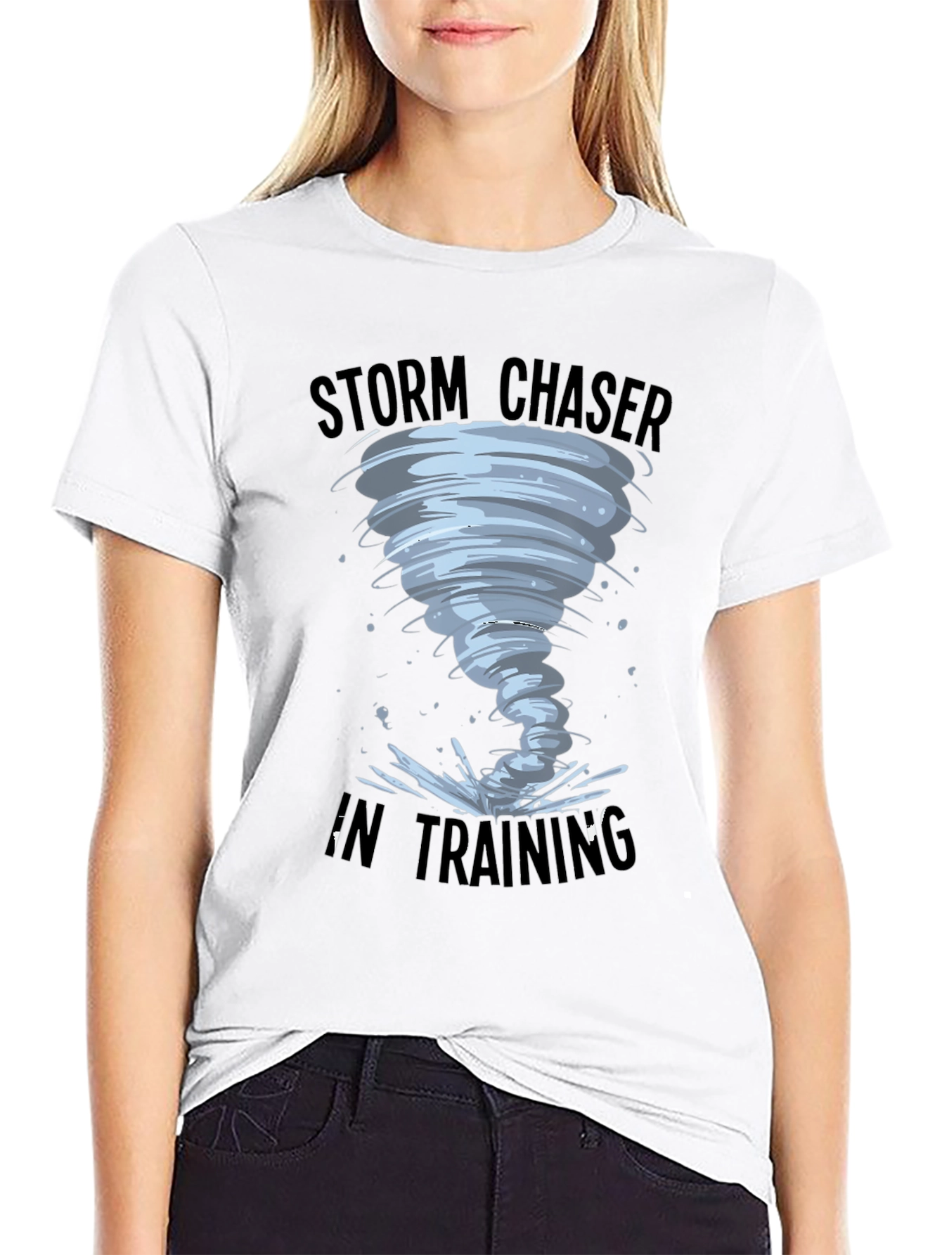Storm Chaser in Training Black T-Shirt
