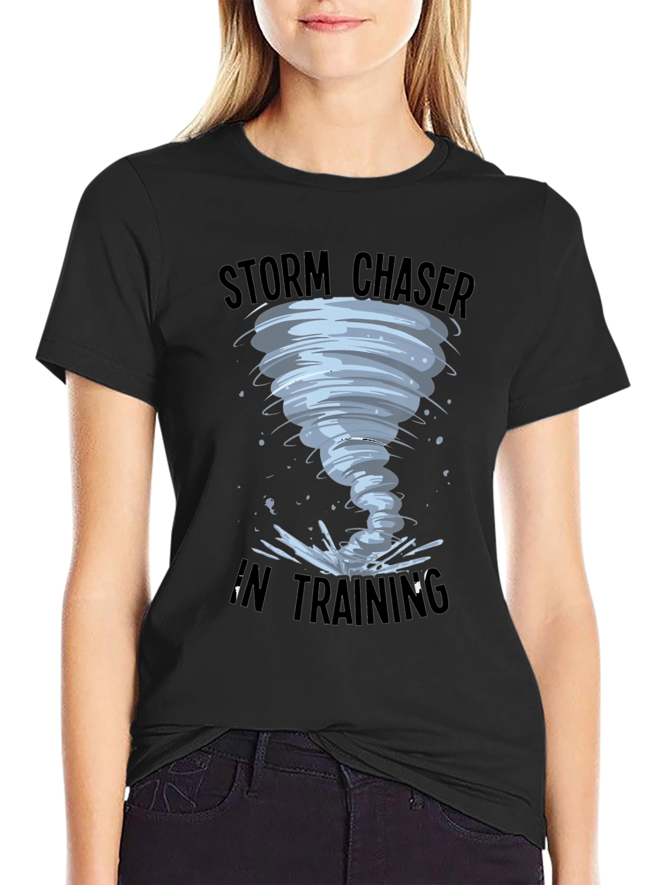 Storm Chaser in Training Black T-Shirt