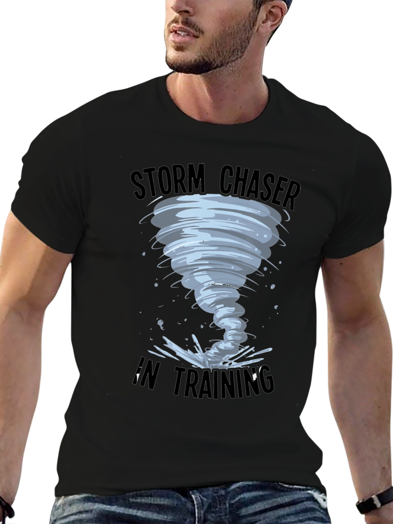 Storm Chaser in Training Black T-Shirt