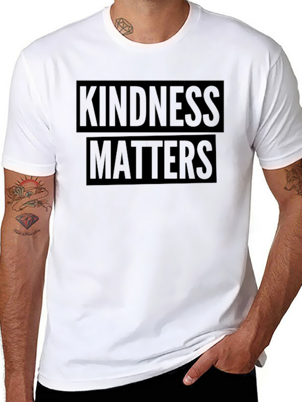 Kindness Matters Black Graphic T-Shirt