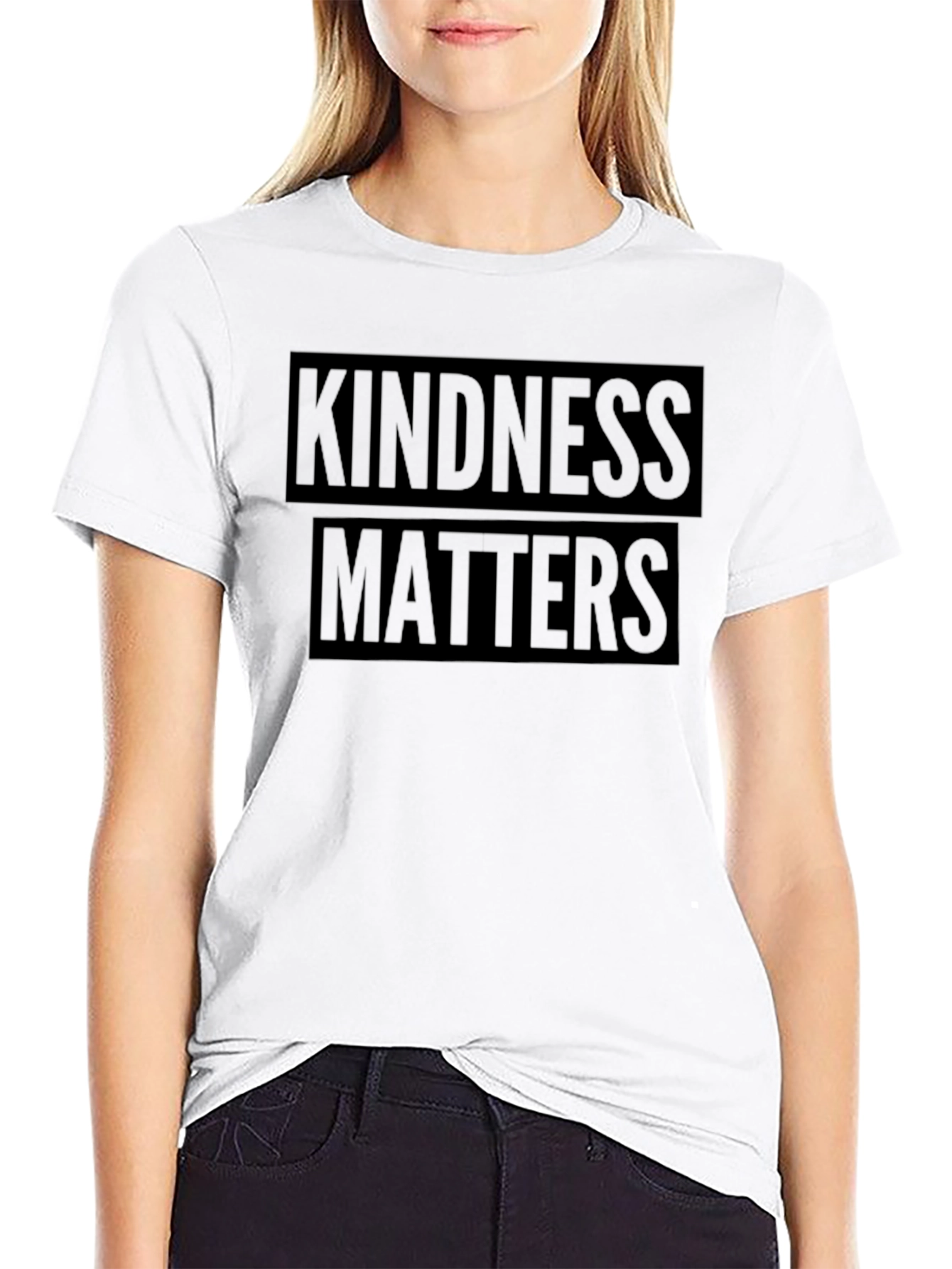 Kindness Matters Black Graphic T-Shirt