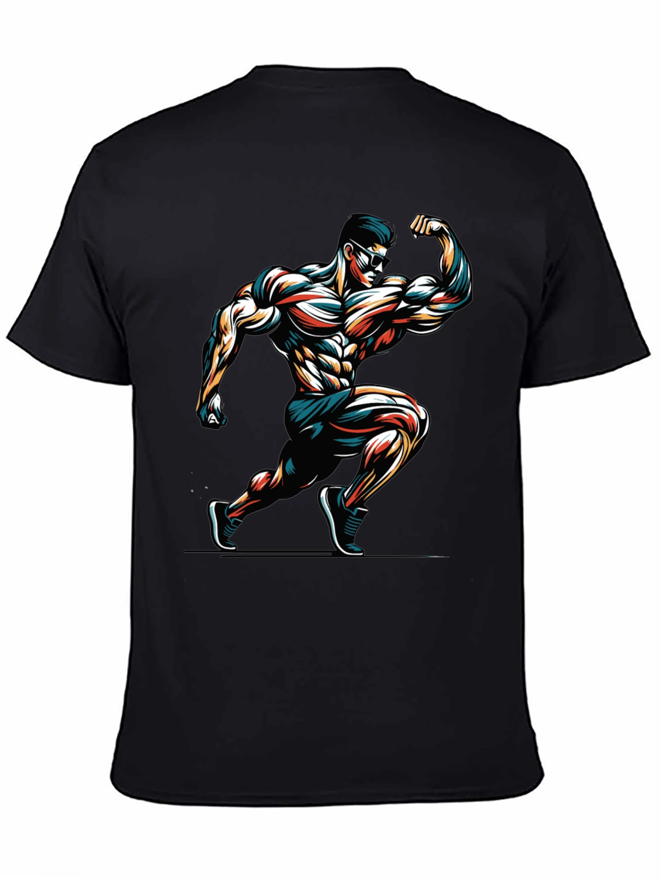 Muscle Man Graphic Tee - Black
