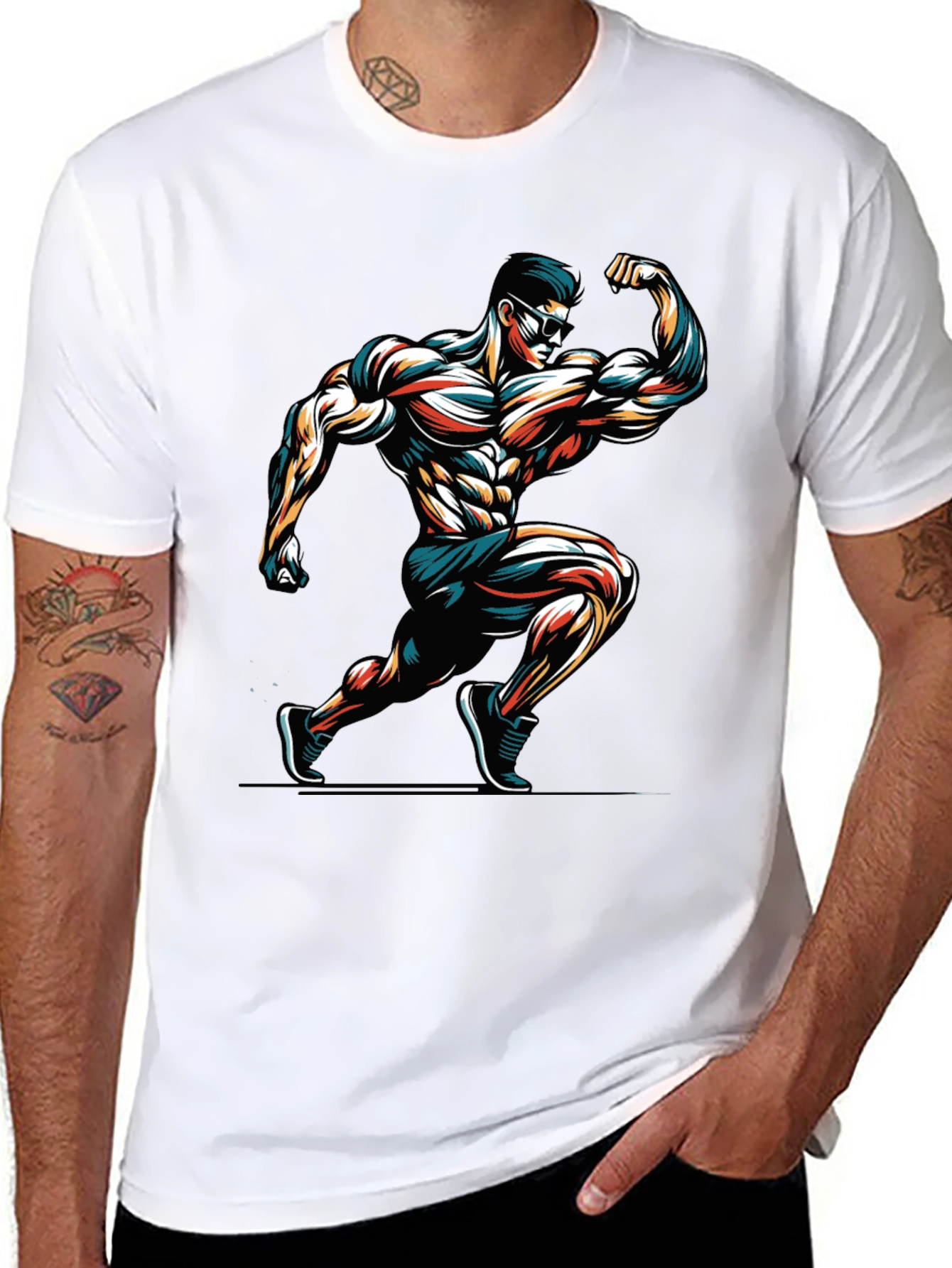 Muscle Man Graphic Tee - Black