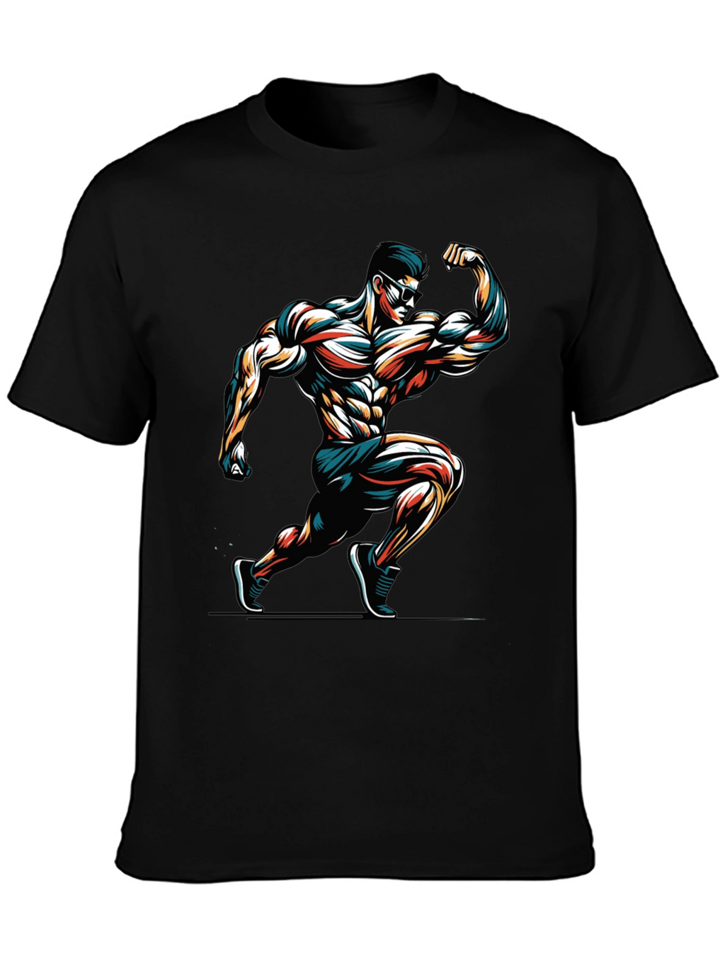 Muscle Man Graphic Tee - Black