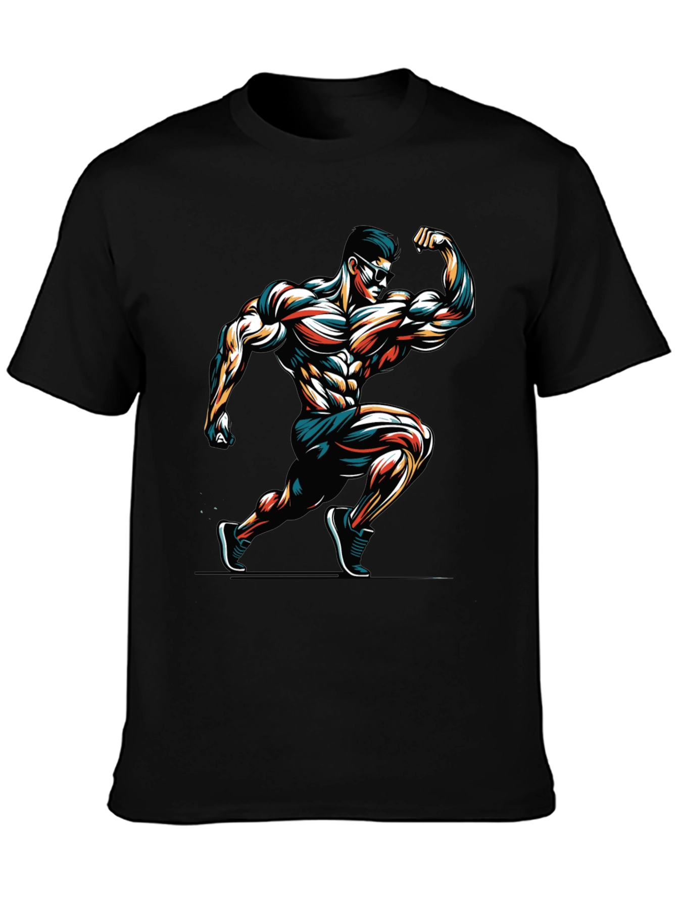 Muscle Man Graphic Tee - Black