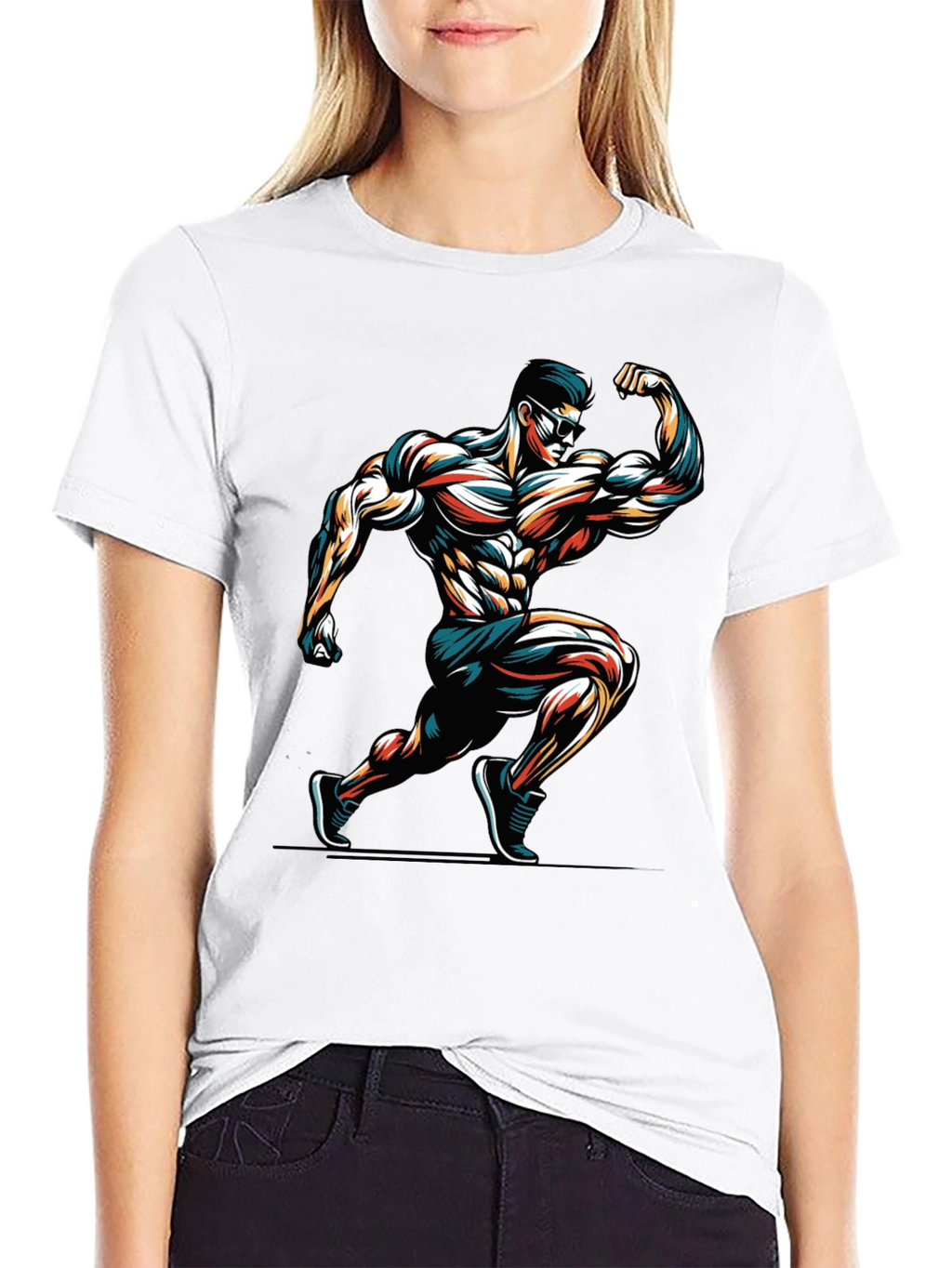 Muscle Man Graphic Tee - Black