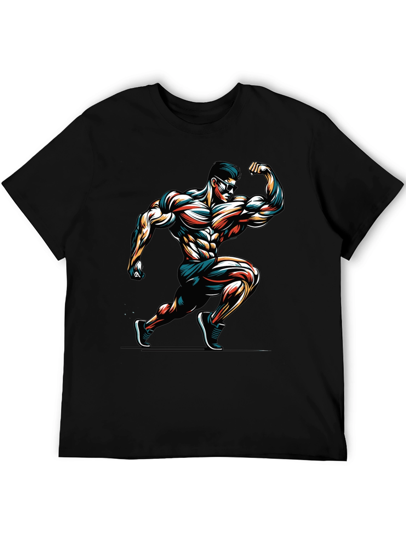 Muscle Man Graphic Tee - Black