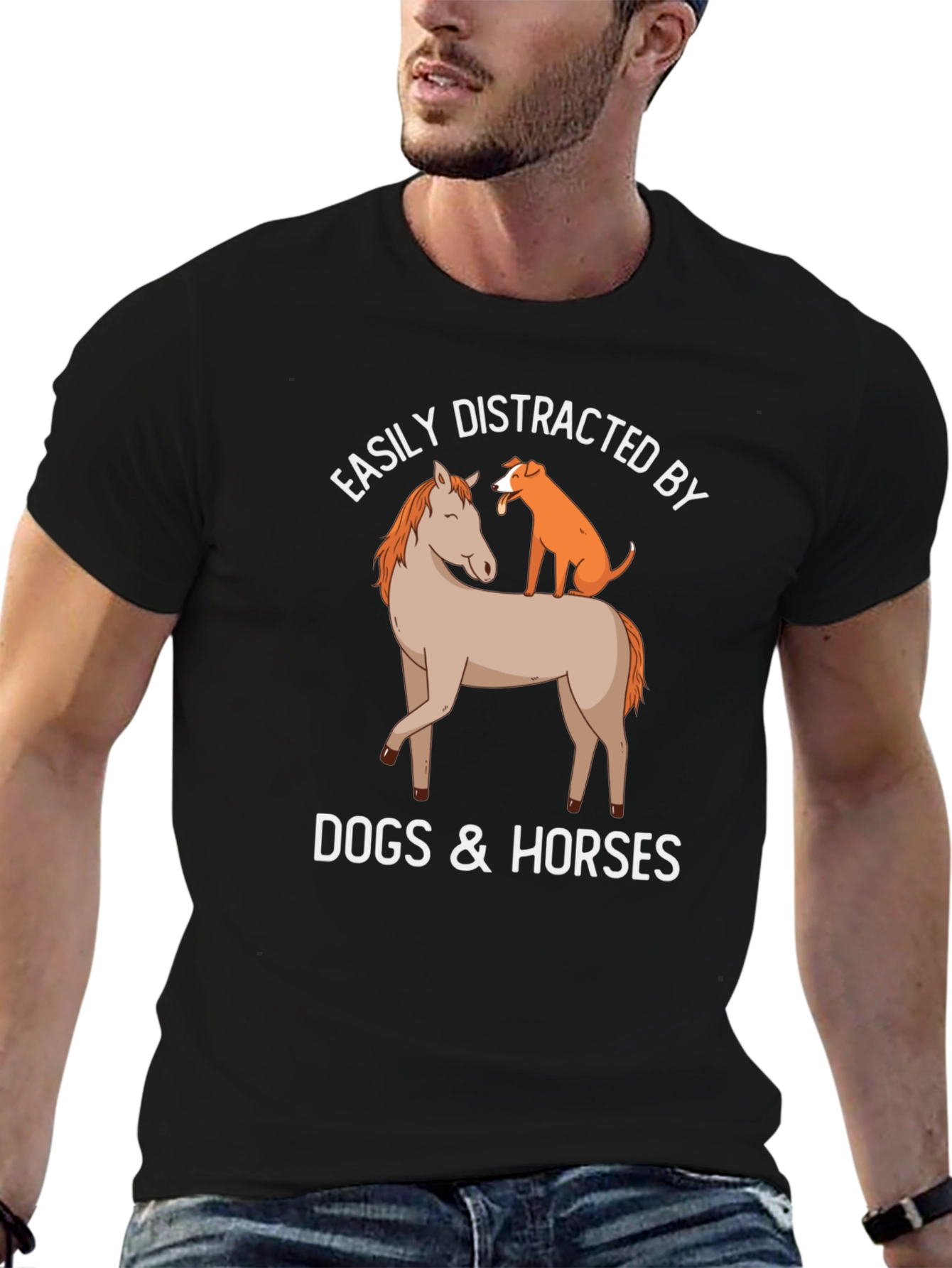 Easily Distracted by Dogs & Horses T-Shirt