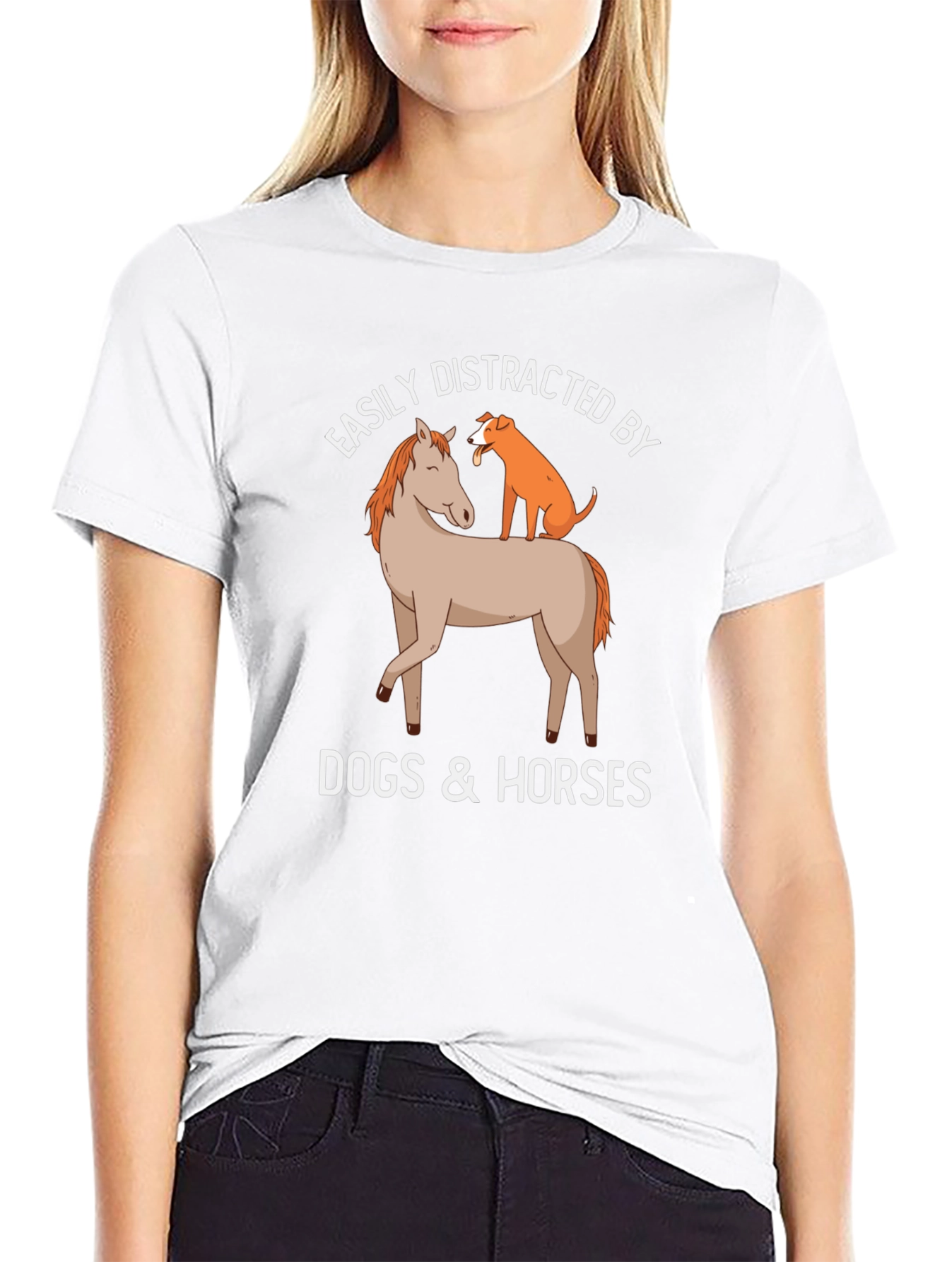 Easily Distracted by Dogs & Horses T-Shirt