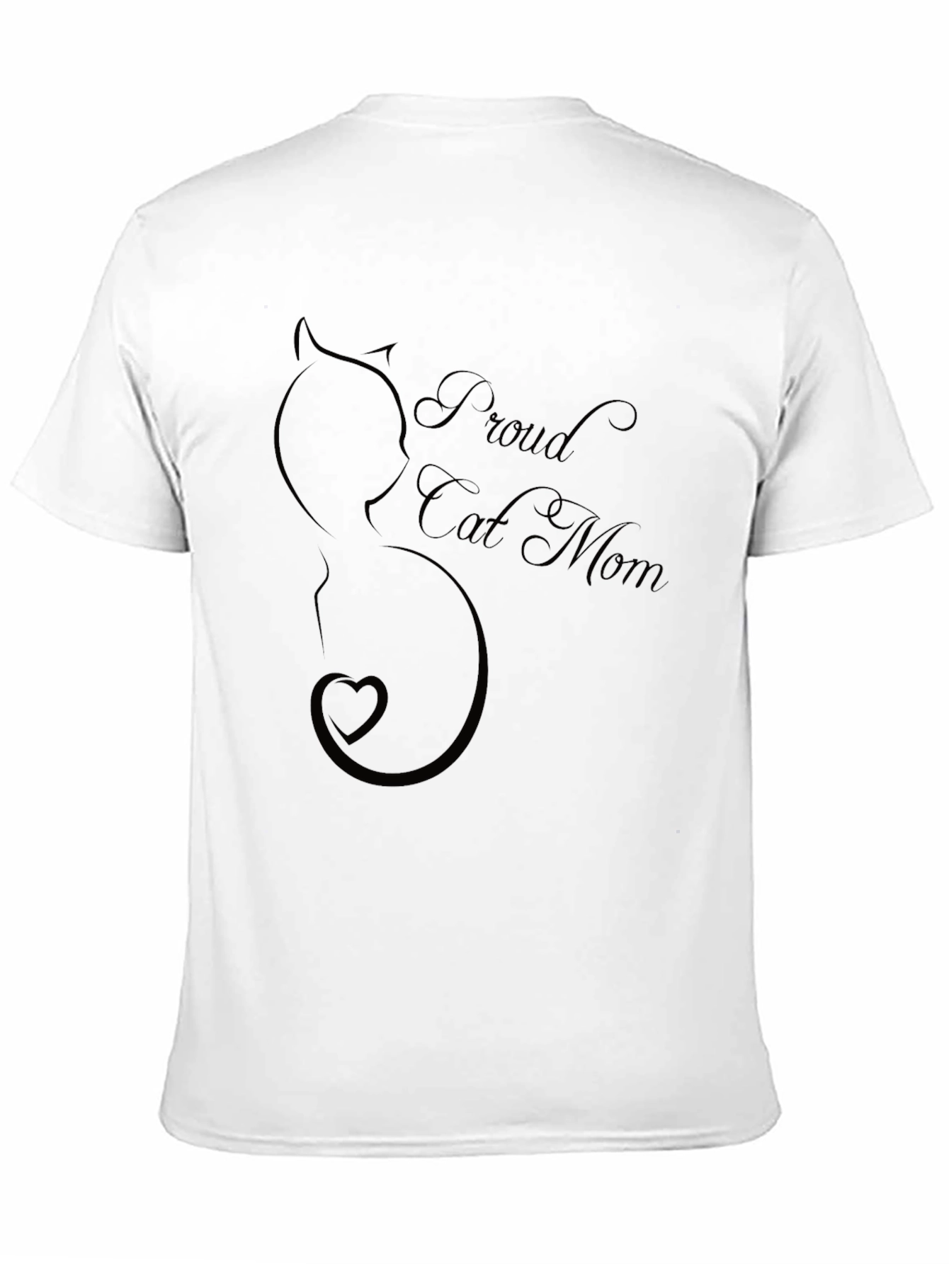 Proud Cat Mom Graphic Tee - Black Unisex T-Shirt