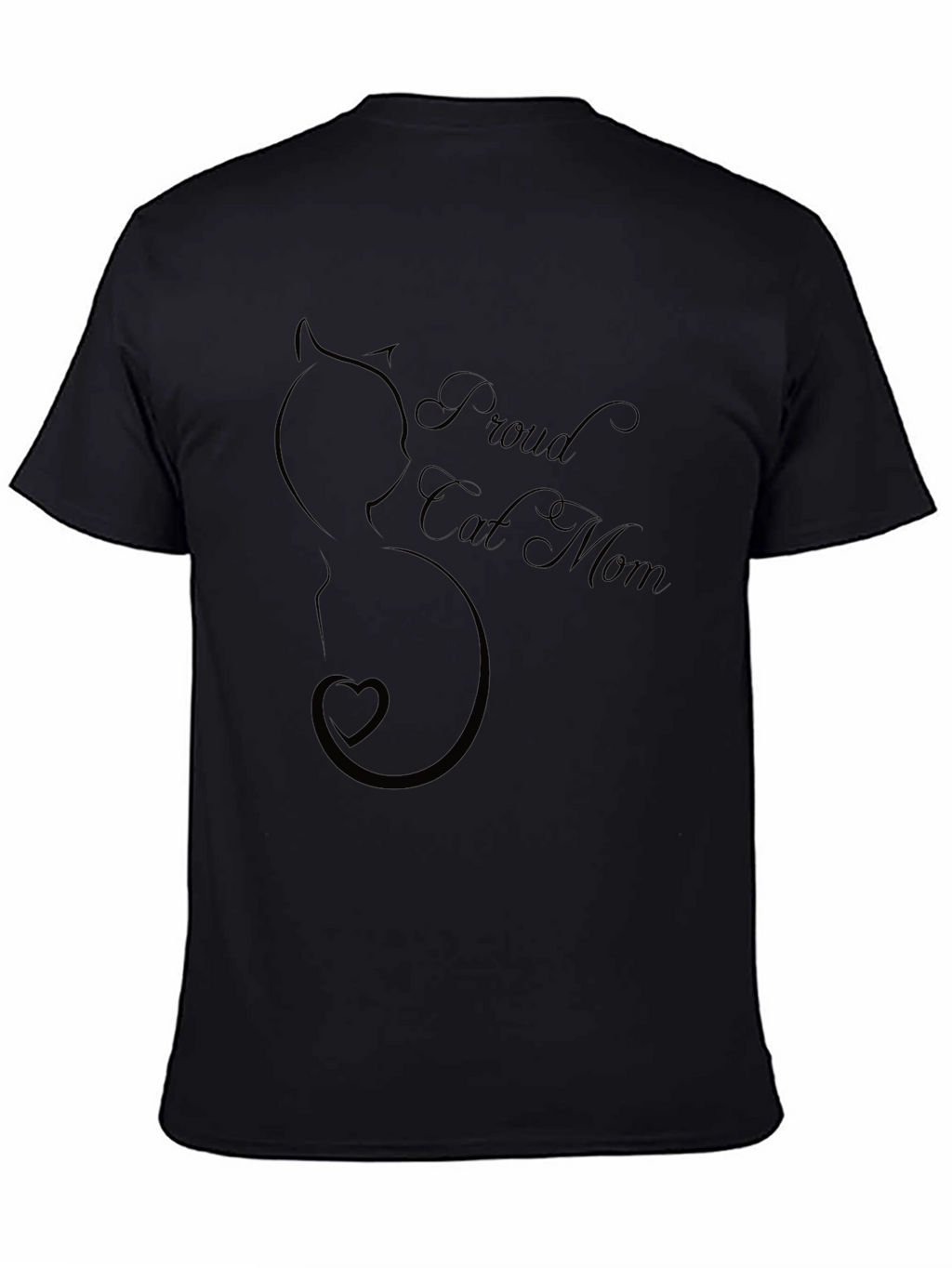 Proud Cat Mom Graphic Tee - Black Unisex T-Shirt
