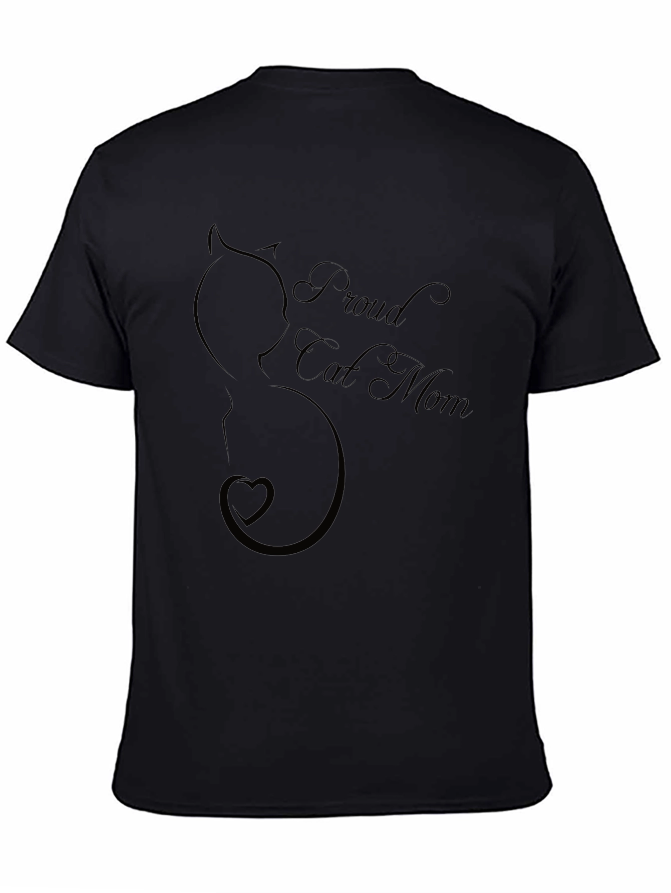 Proud Cat Mom Graphic Tee - Black Unisex T-Shirt