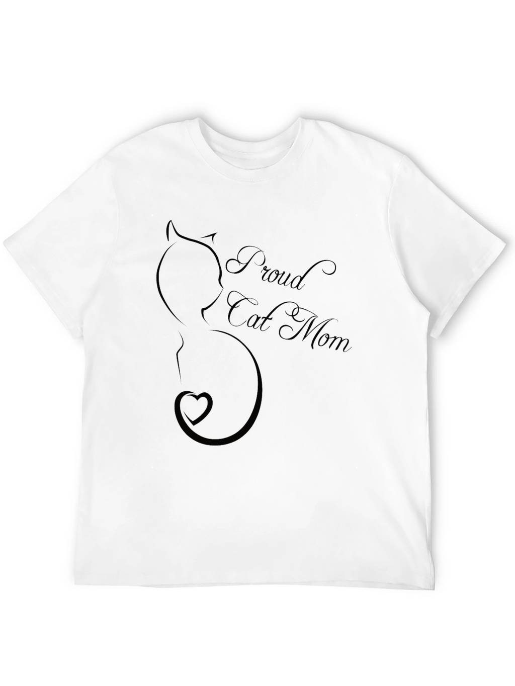 Proud Cat Mom Graphic Tee - Black Unisex T-Shirt