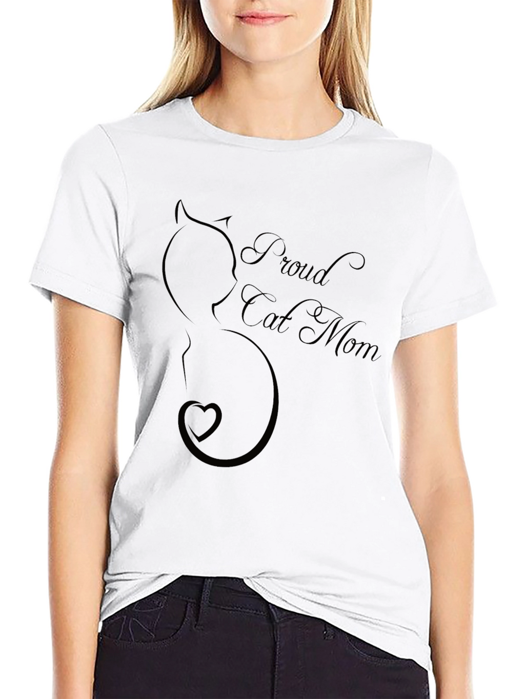 Proud Cat Mom Graphic Tee - Black Unisex T-Shirt
